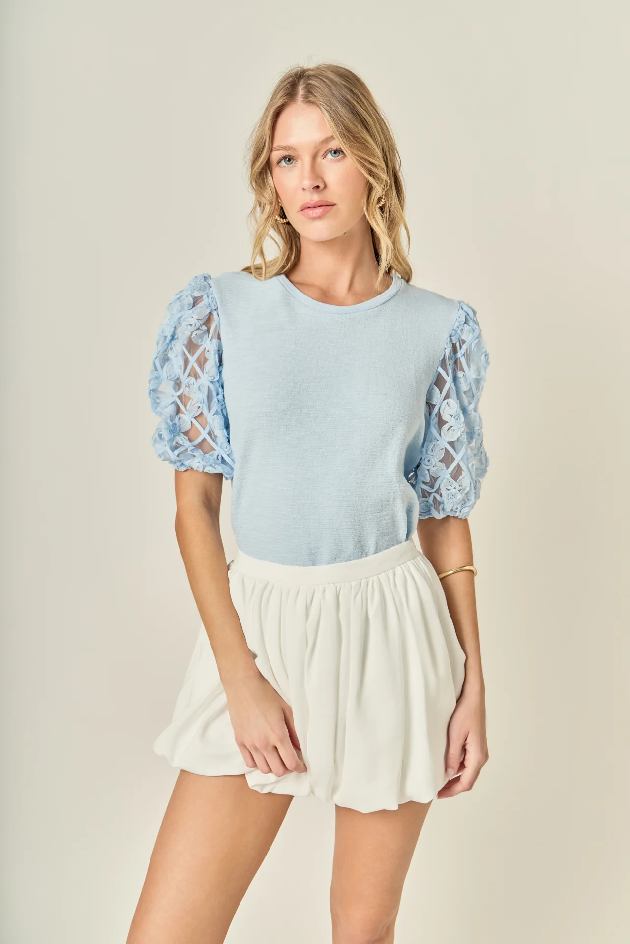 Bubble Hem Mini Skirt - Image 6
