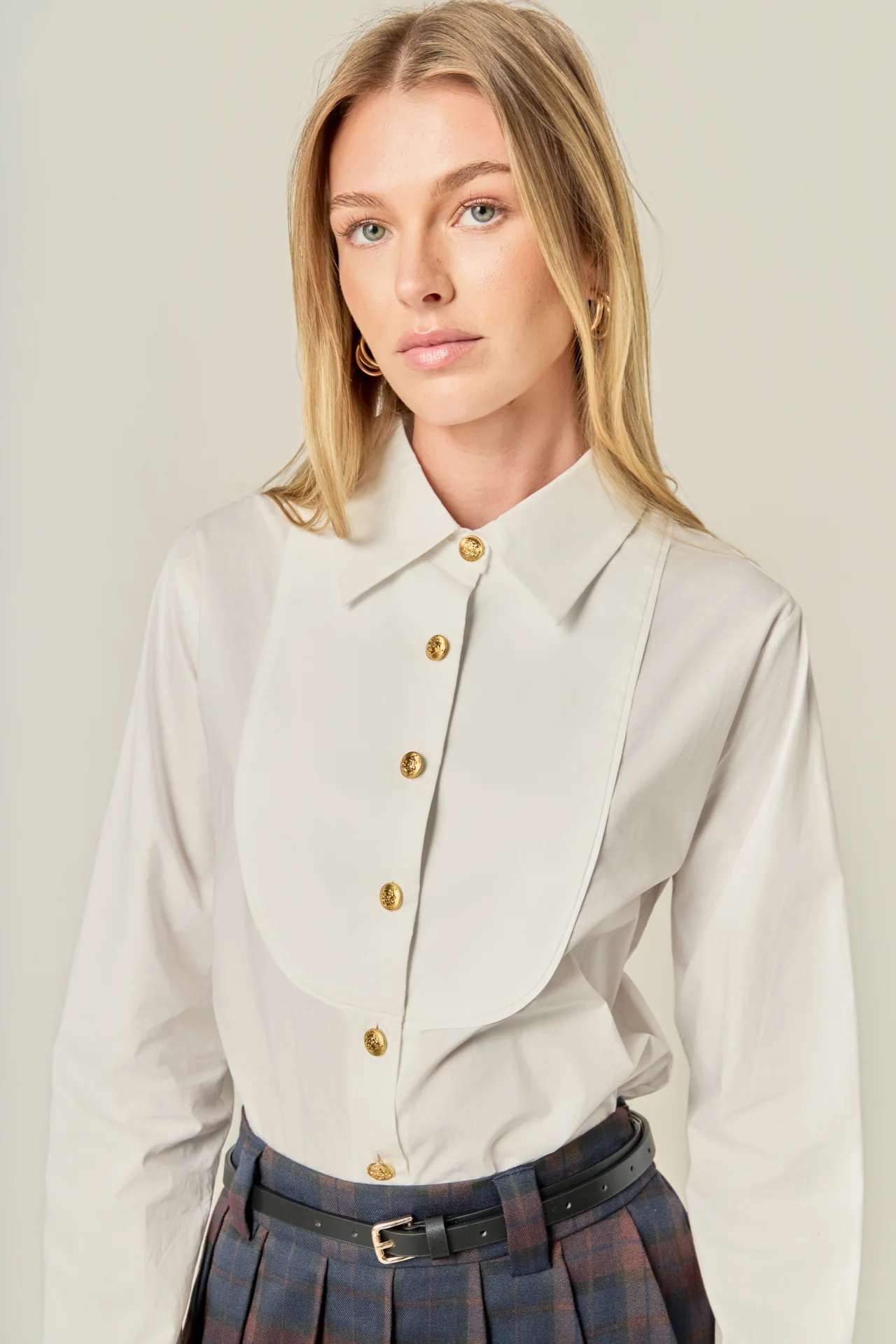 Bib Collar Detailed Shirt - Image 5