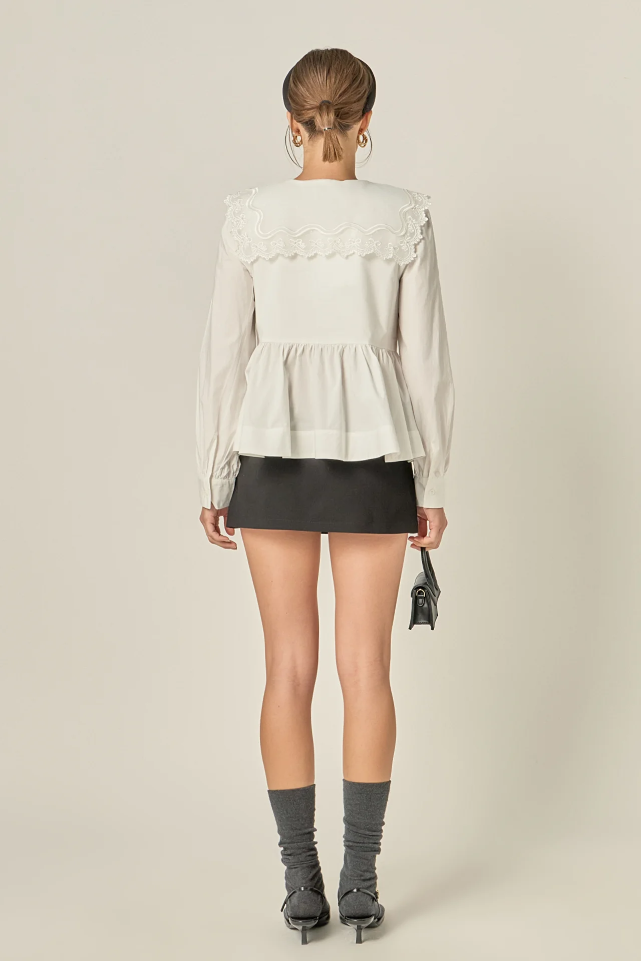 Bow Detail Poplin Blouse - Image 4