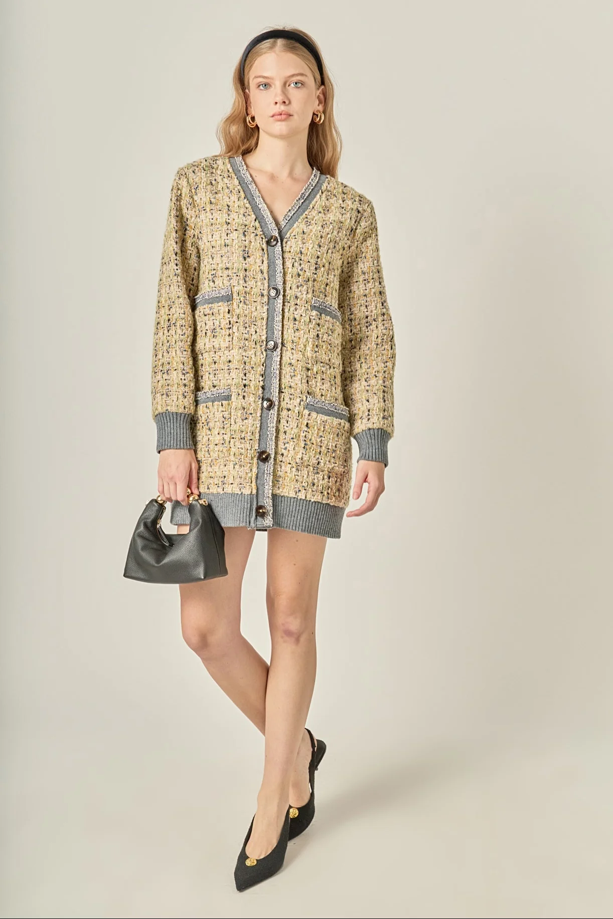 Boucle Coat With Trim - Image 5
