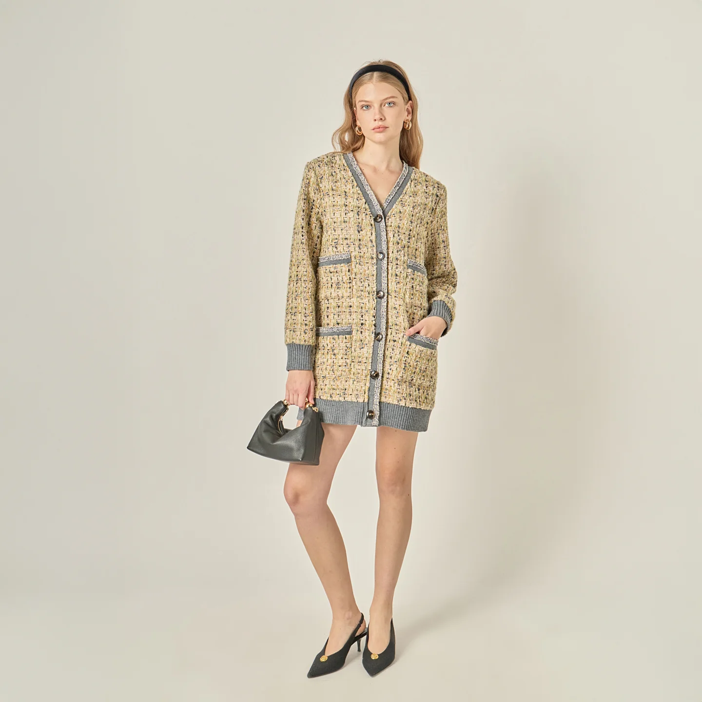 Boucle Coat With Trim - Image 6