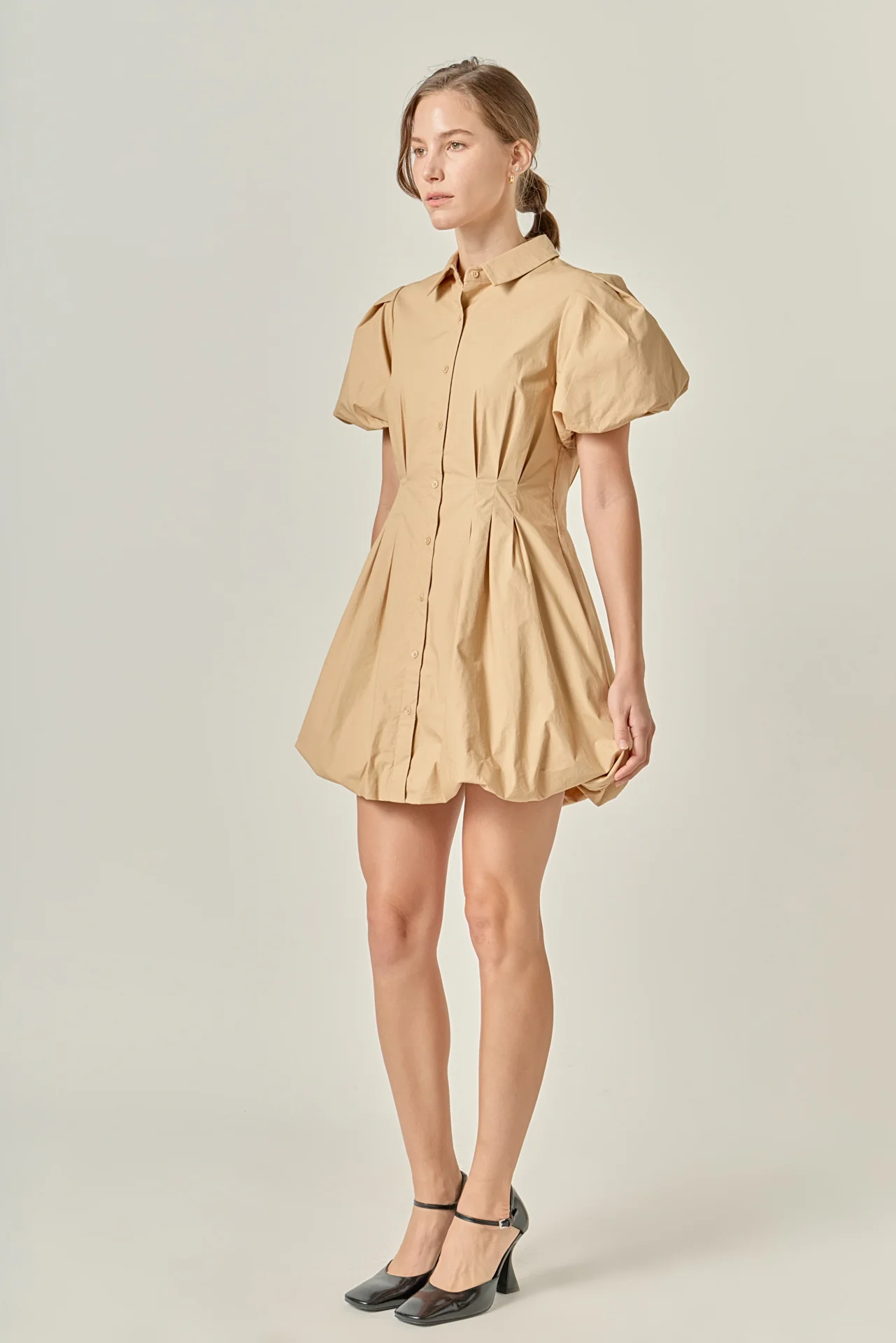Button Down Bubble Mini Skirt - Image 3