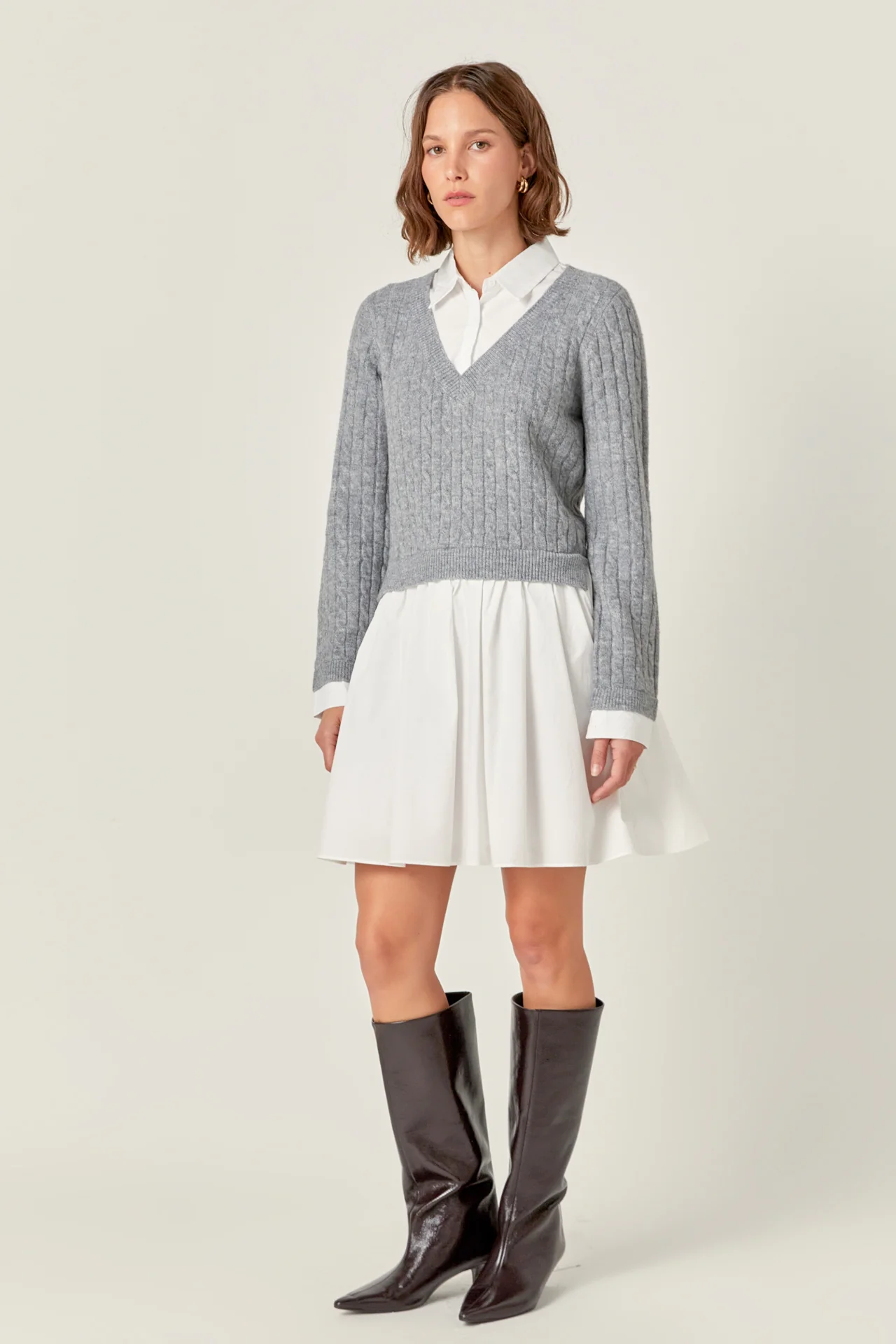 Mini Mixed Media Dress - Image 3