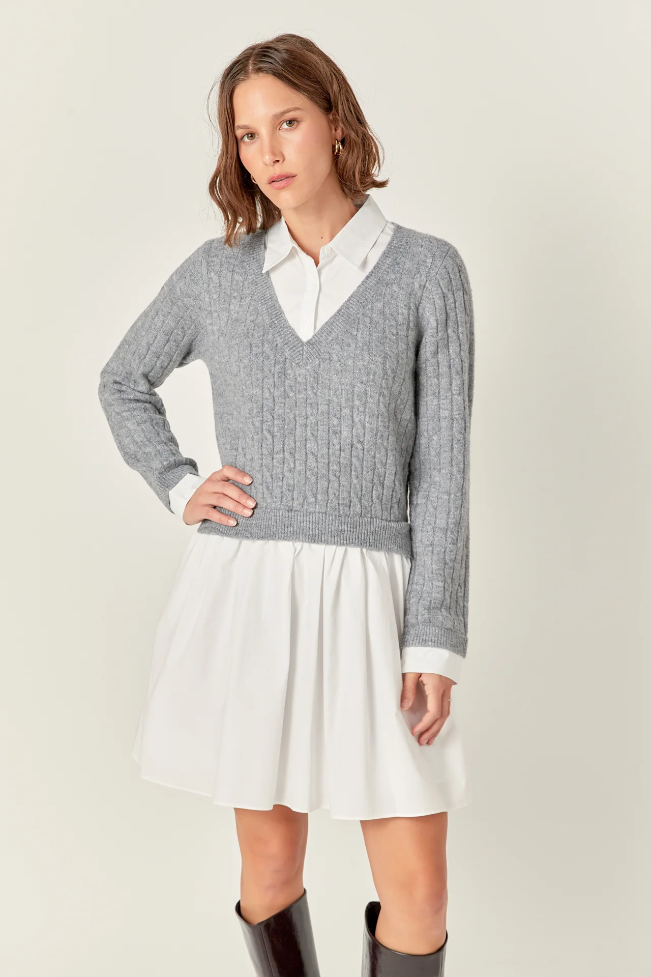 Mini Mixed Media Dress - Image 5