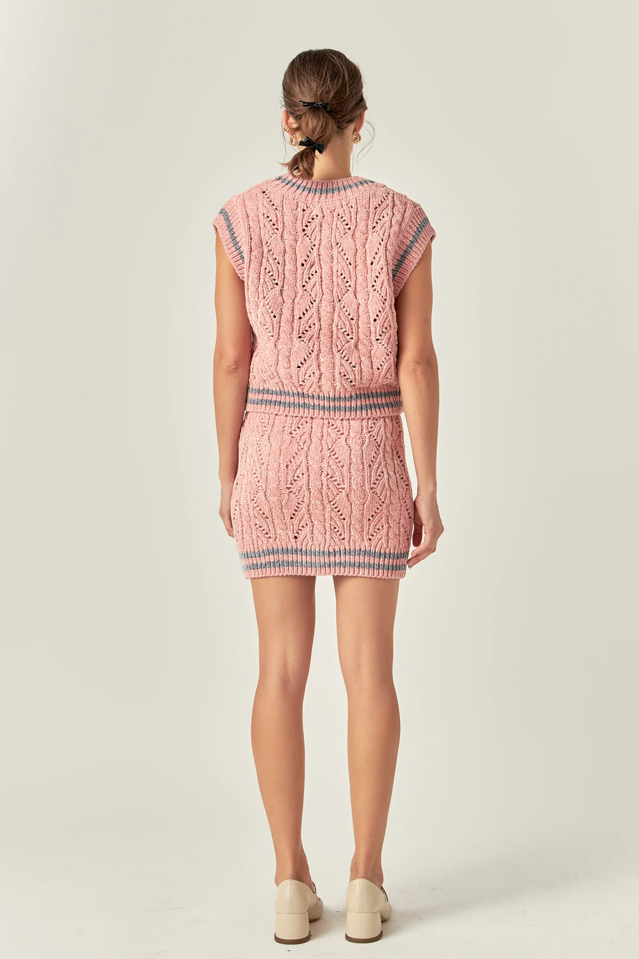 Chenille Contrast Mini Skirt - Image 4