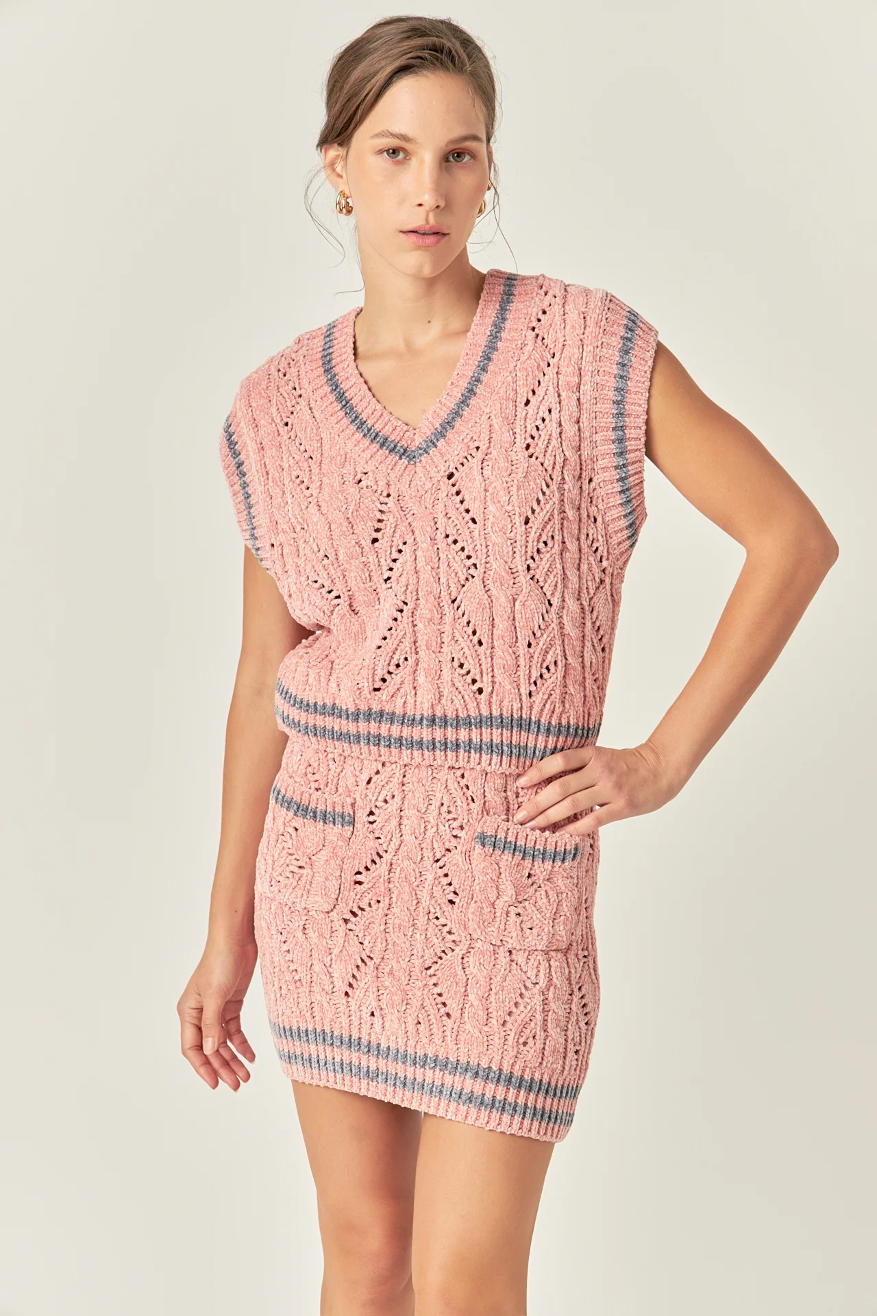 Chenille Contrast Mini Skirt - Image 5