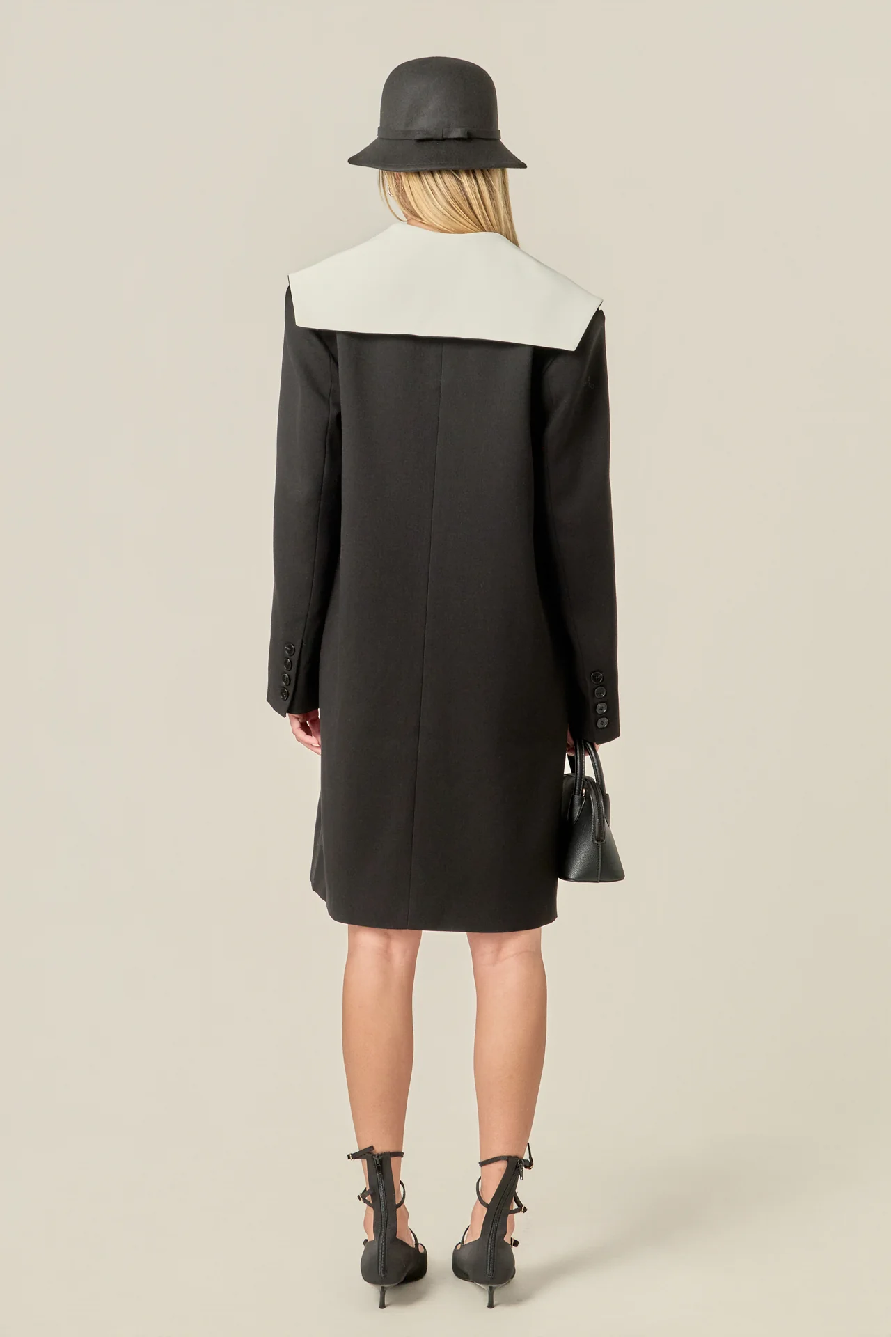Premium Coat with Contrast Sailor Collar - Image 4