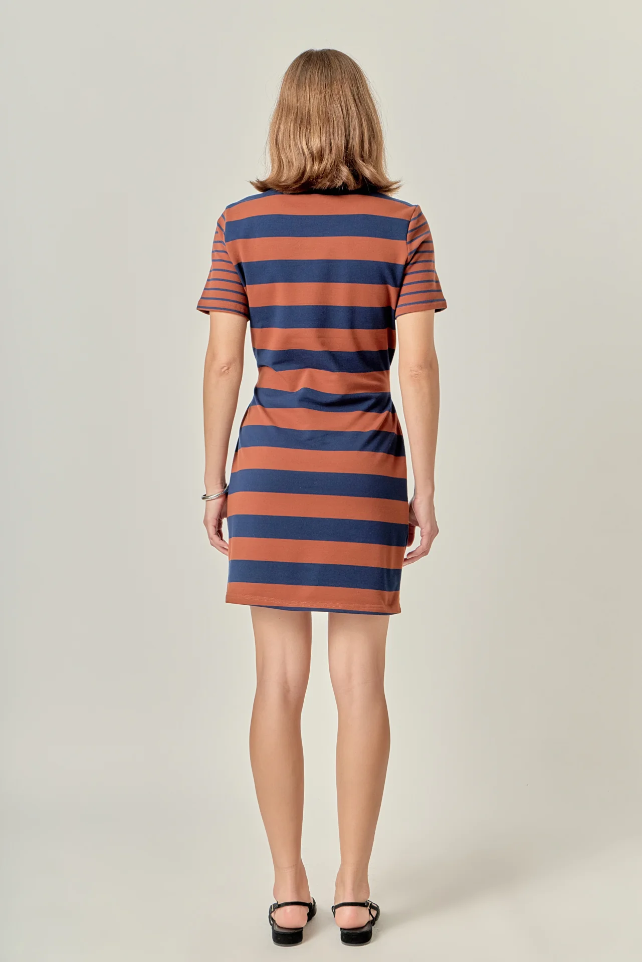 Contrast Stripe Knit Mini Dress - Image 4