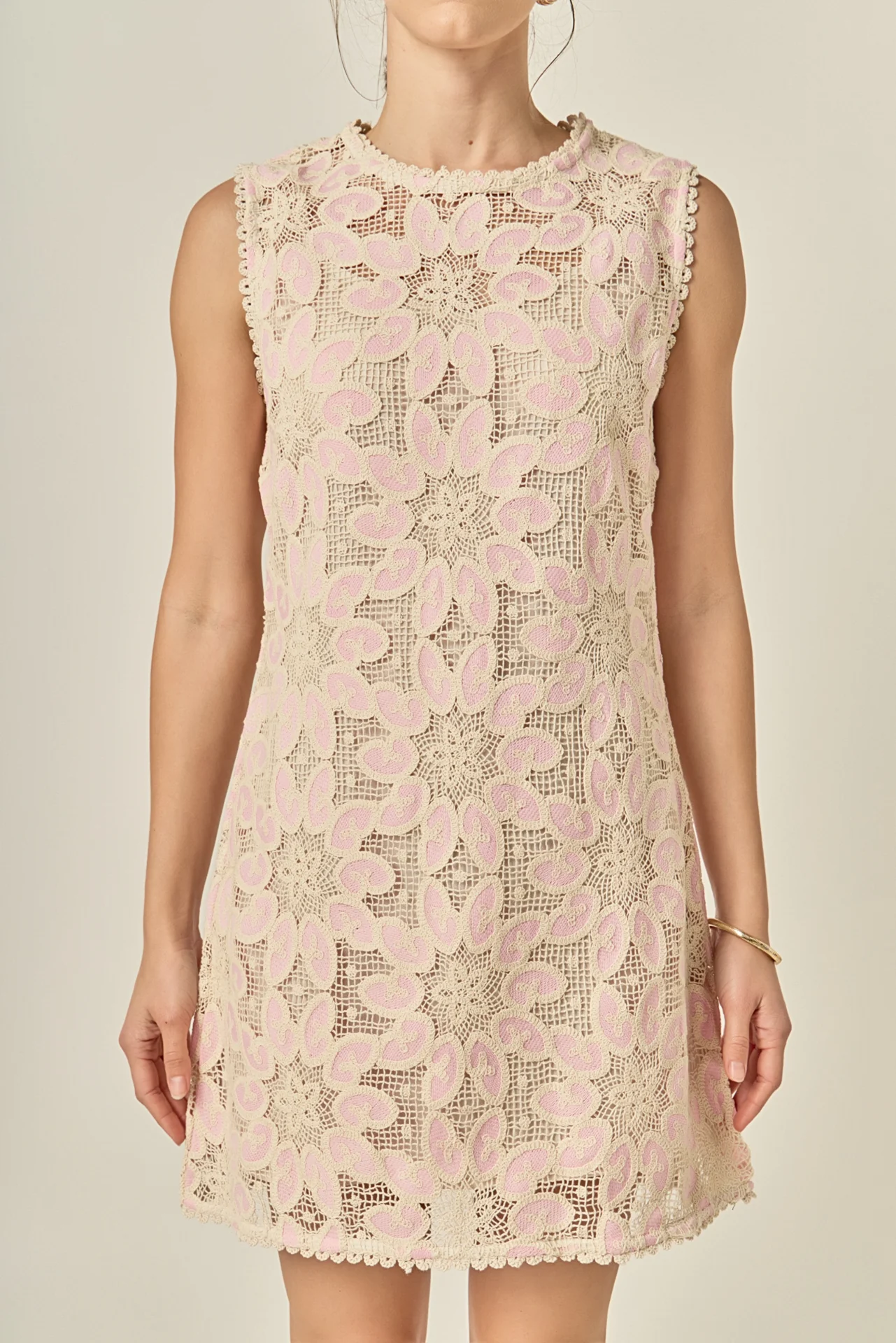 Stella Crochet Mini Dress - Image 3