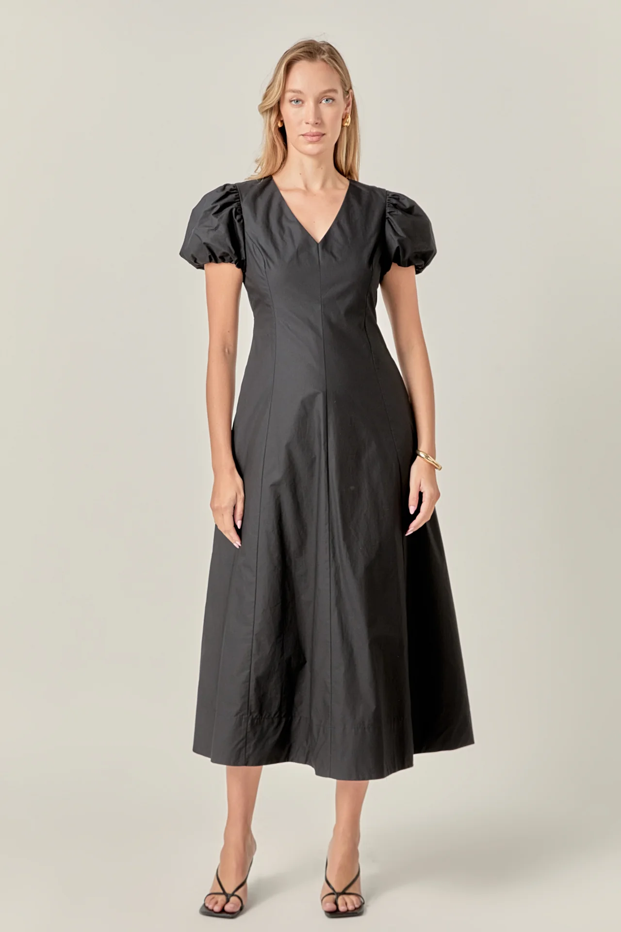 Deep V Neck Midi Dress - Image 7