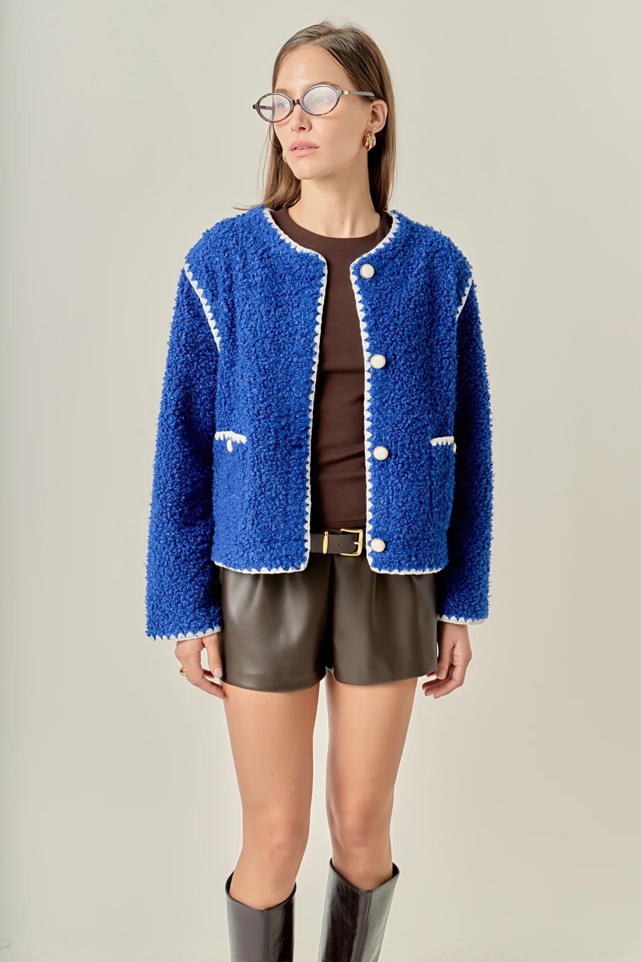 Premium Faux Shearling Jacket - Image 11