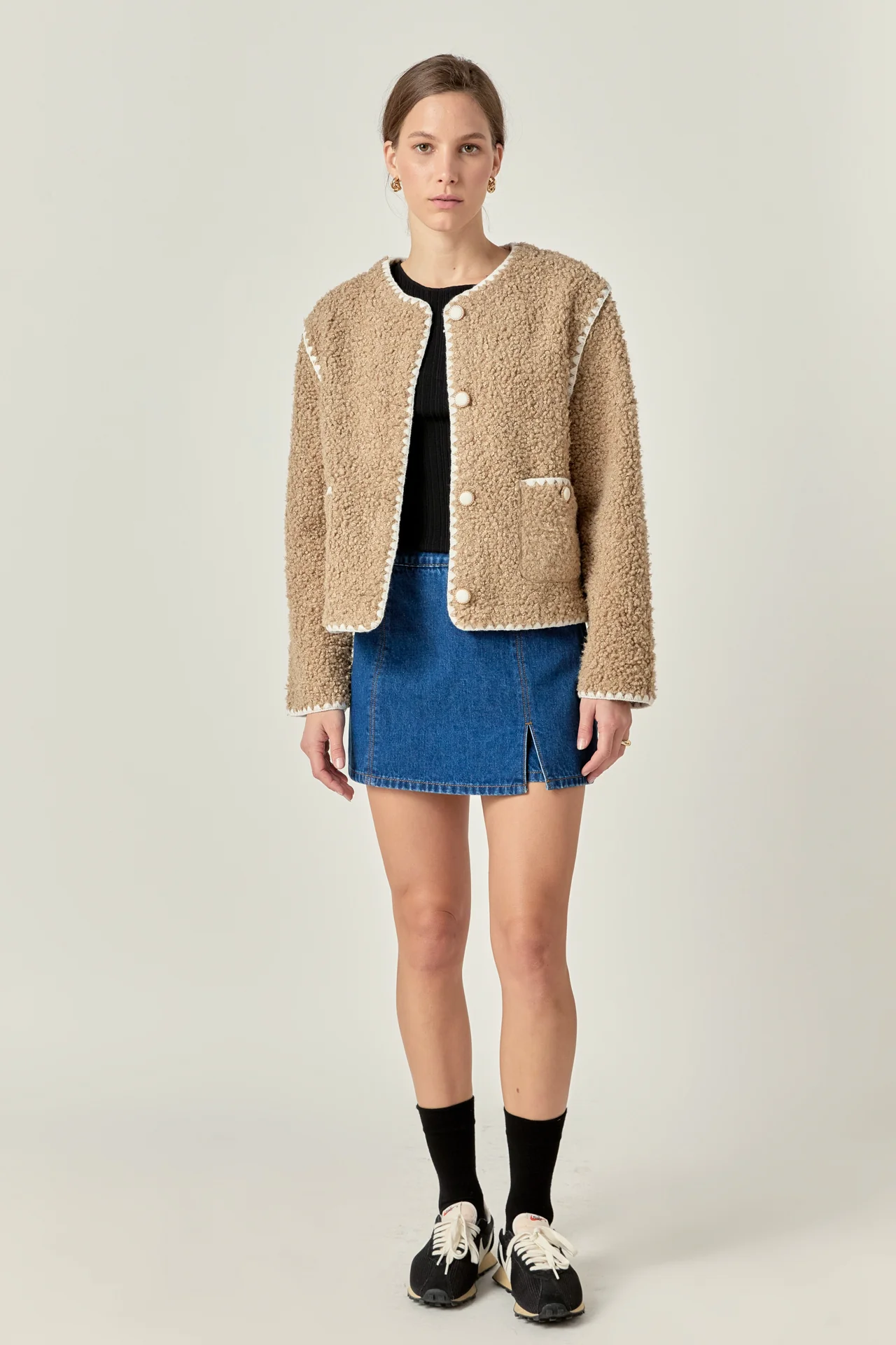 Premium Faux Shearling Jacket - Image 12