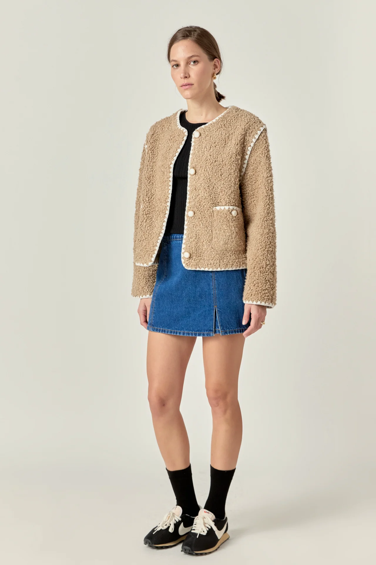 Premium Faux Shearling Jacket - Image 14