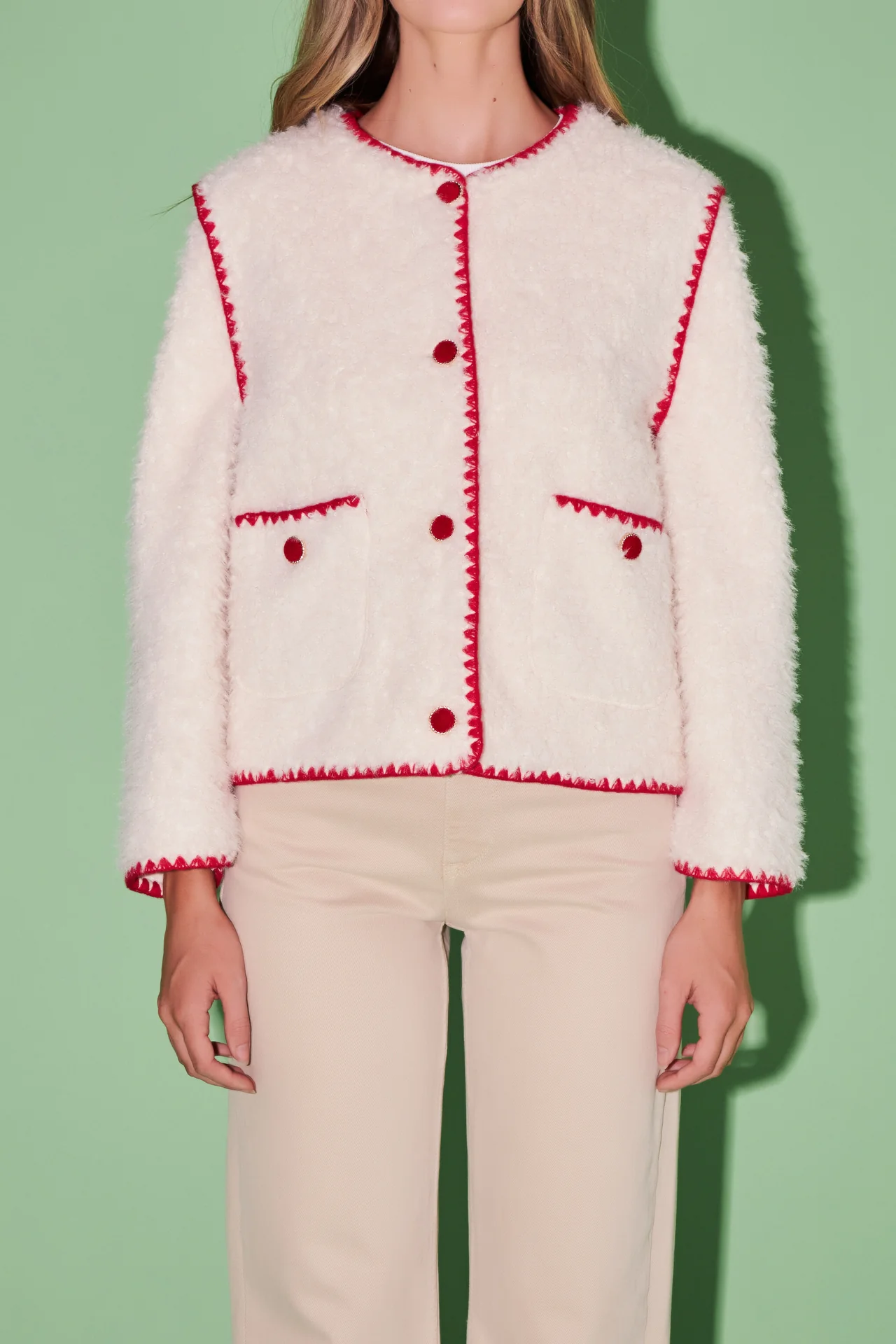 Premium Faux Shearling Jacket - Image 18