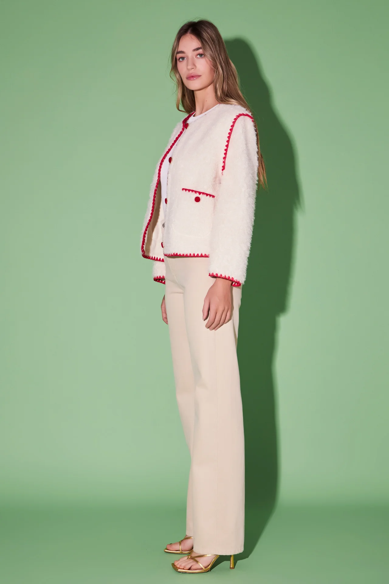 Premium Faux Shearling Jacket - Image 19