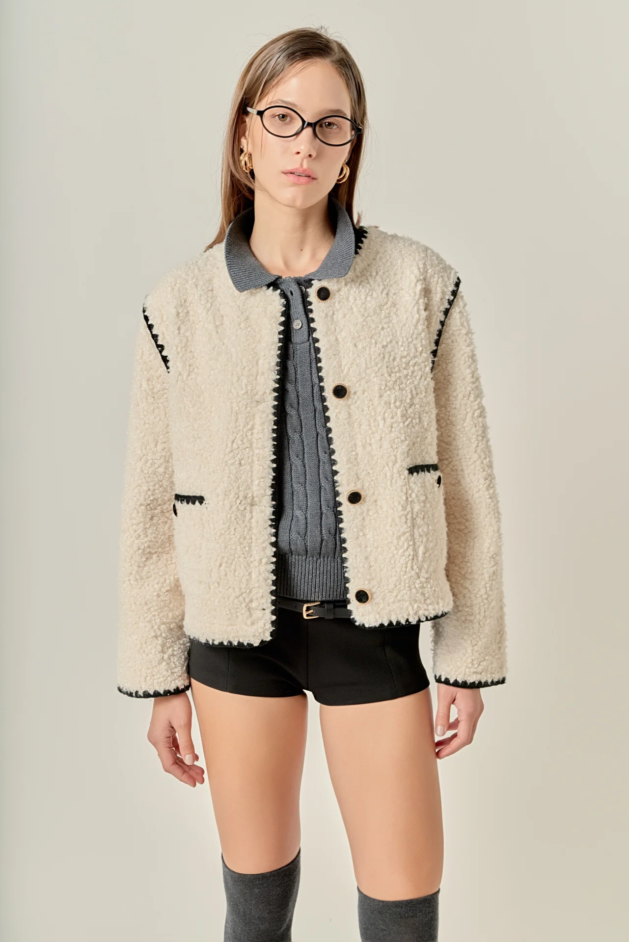Premium Faux Shearling Jacket - Image 5