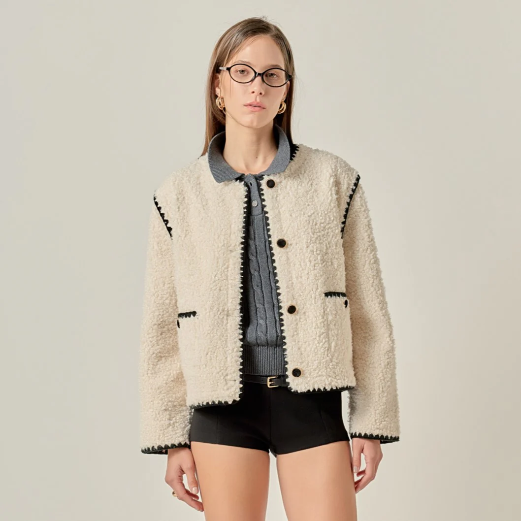 Premium Faux Shearling Jacket - Image 6