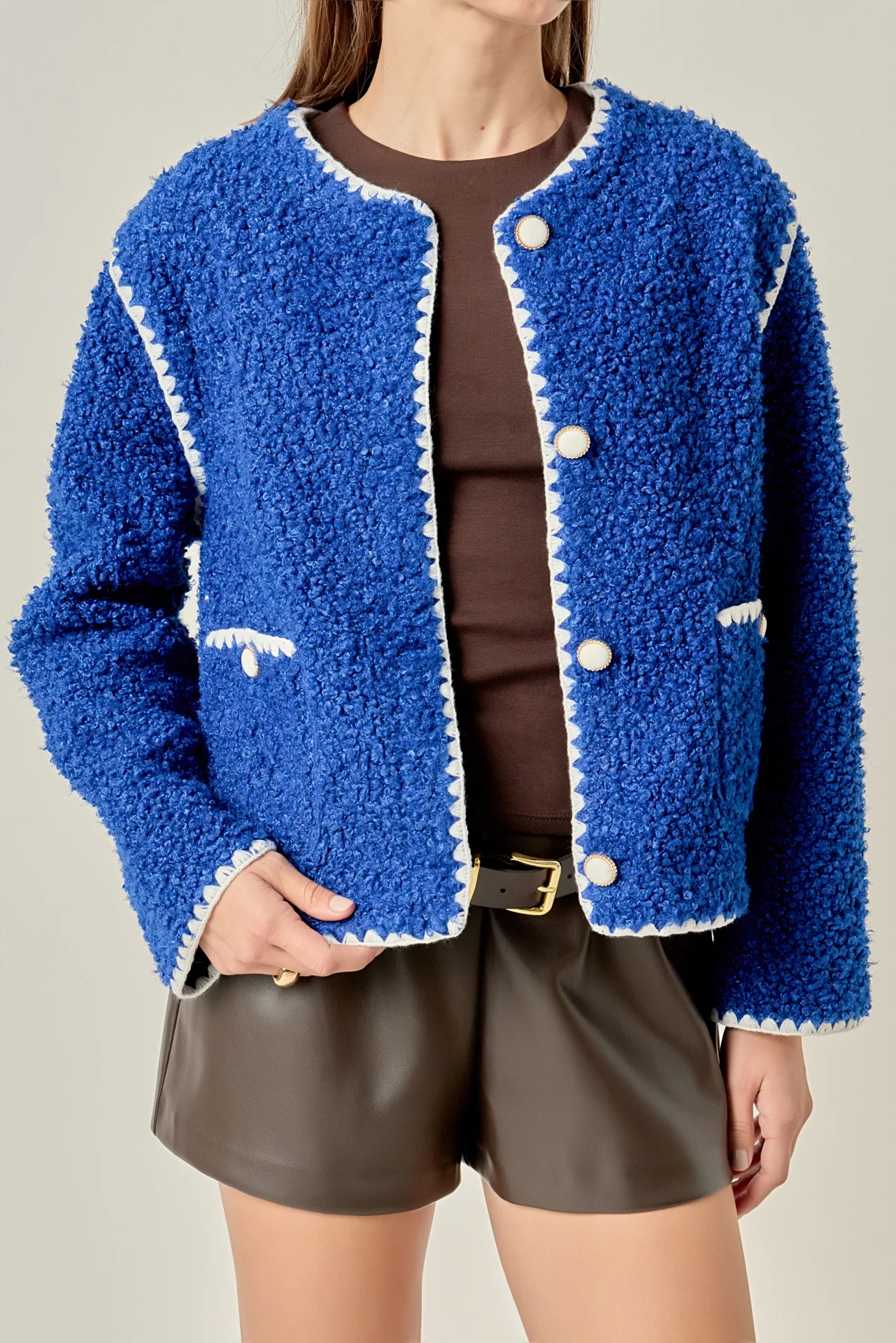 Premium Faux Shearling Jacket - Image 8