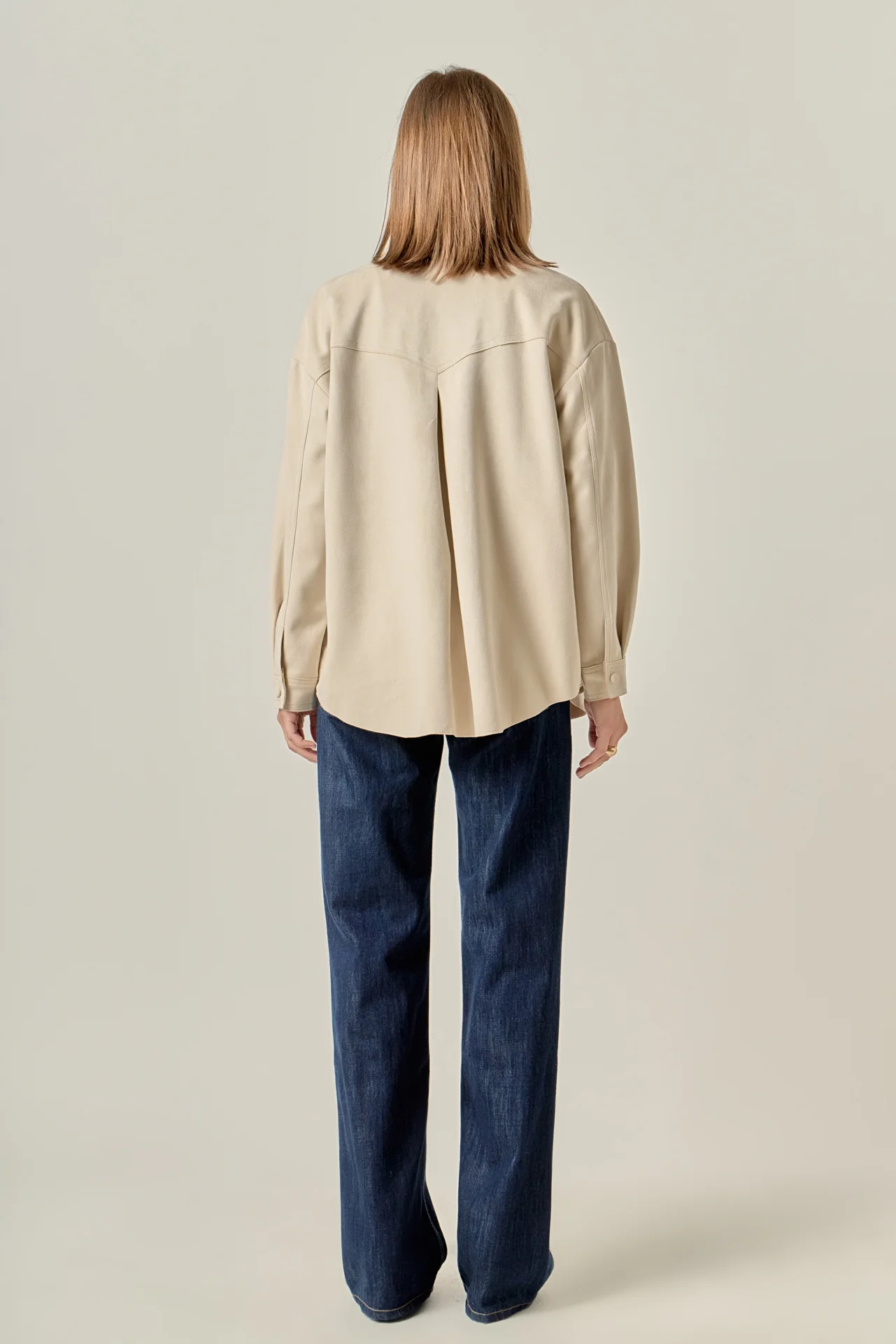 Faux Suede Oversized Shirts - Image 10
