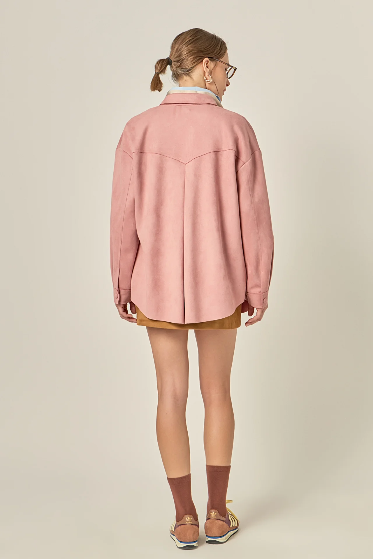 Faux Suede Oversized Shirts - Image 4