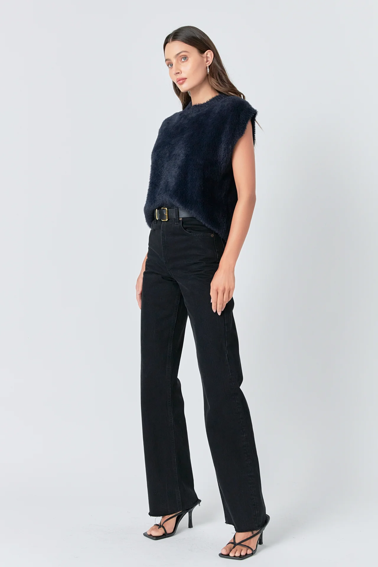 Feather Plush Knit Vest - Image 3