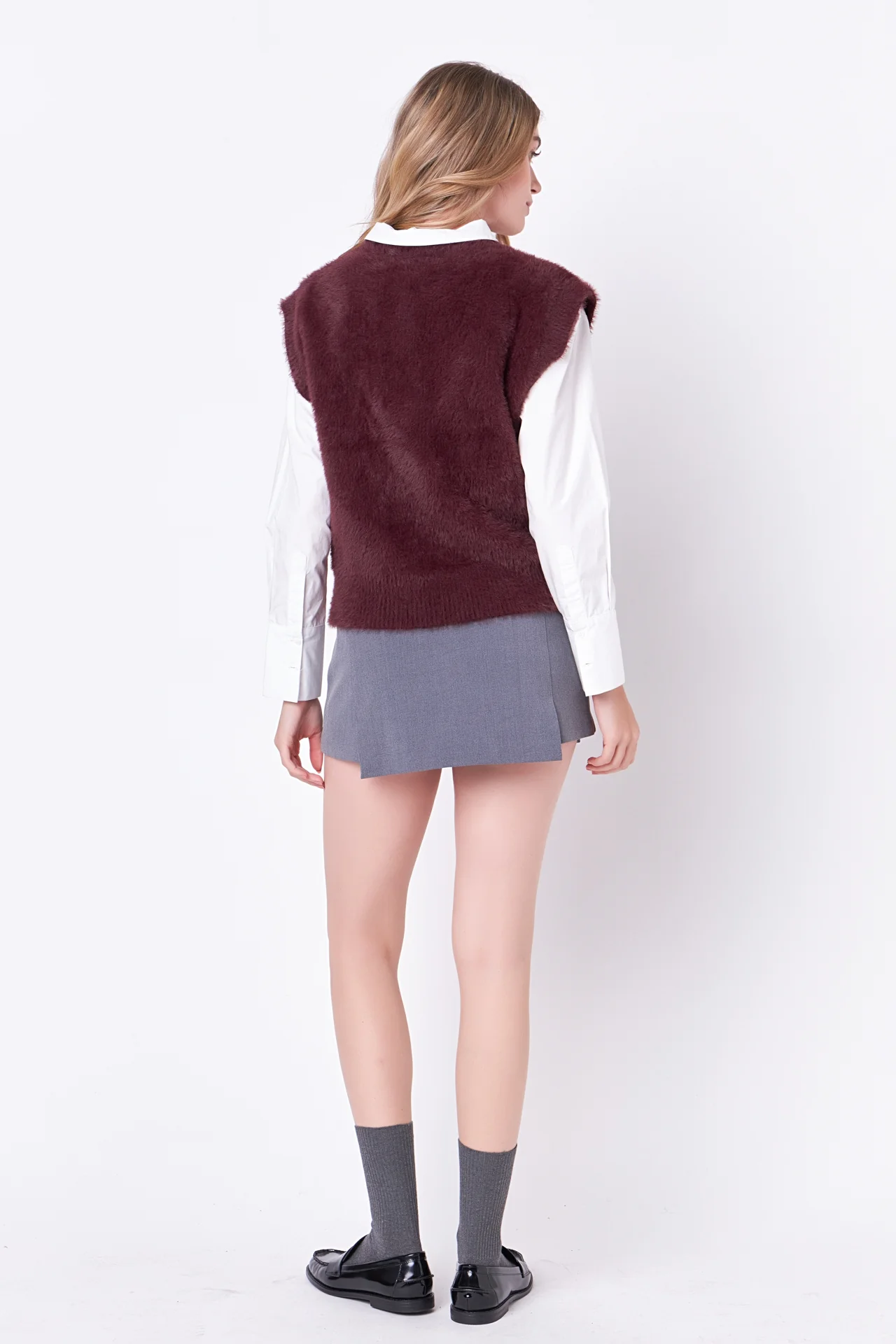 Feather Plush Knit Vest - Image 9