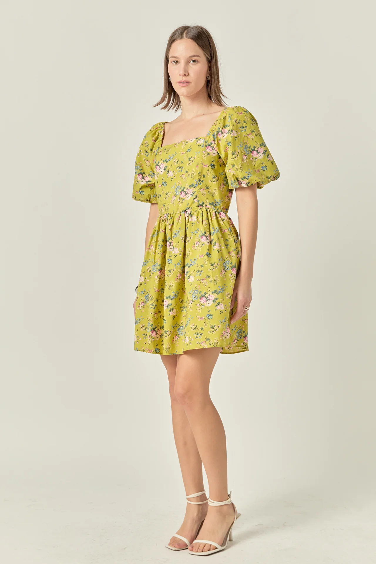 Floral Back Cutout Mini Dress - Image 3