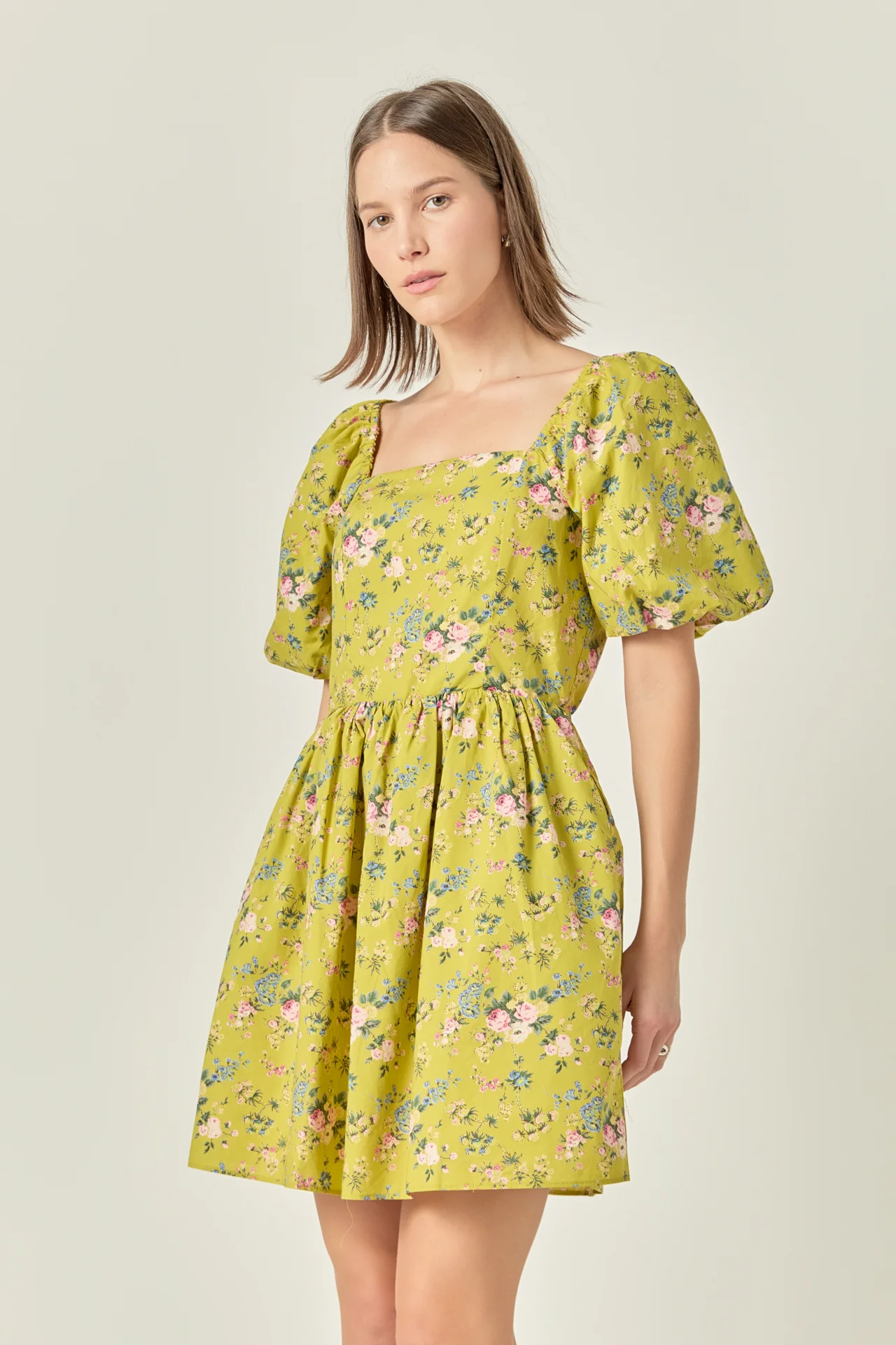 Floral Back Cutout Mini Dress - Image 5