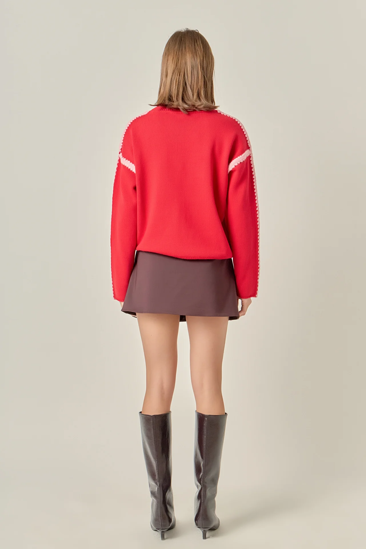 Stitch Detailed Crew Neck Knit - Image 14