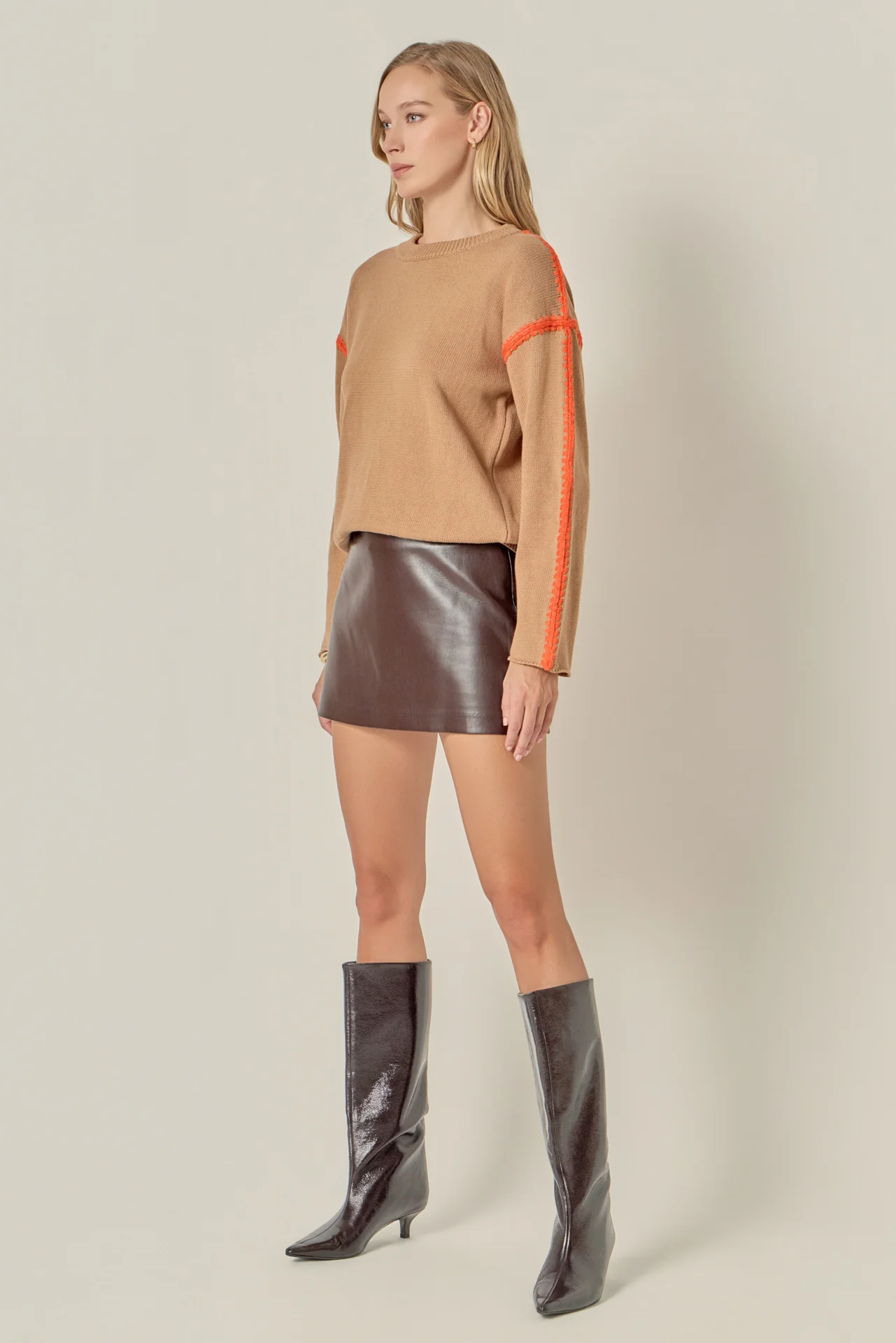 Stitch Detailed Crew Neck Knit - Image 18