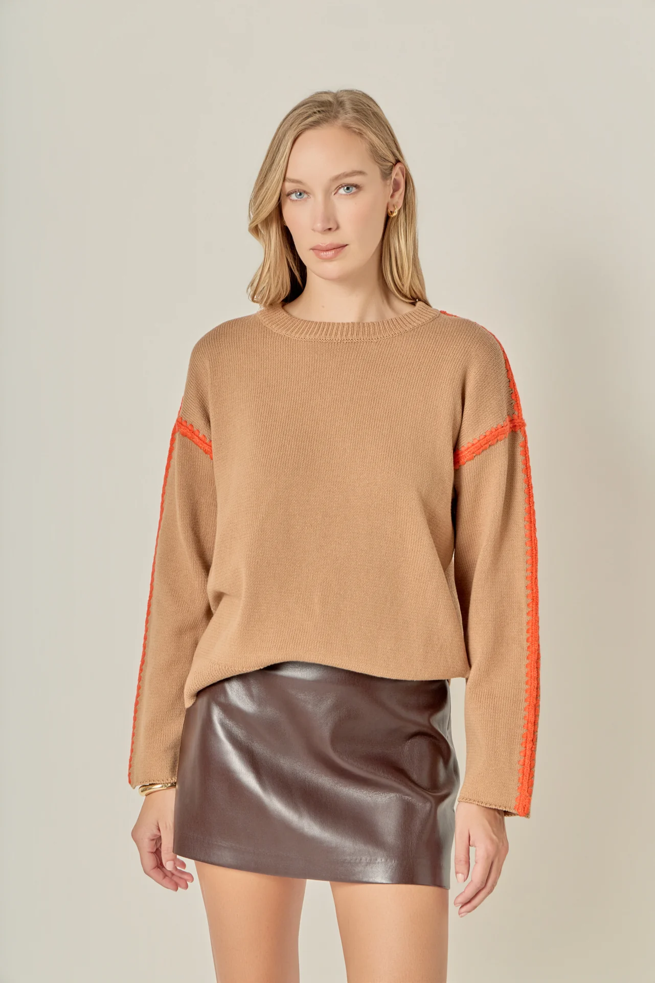 Stitch Detailed Crew Neck Knit - Image 20