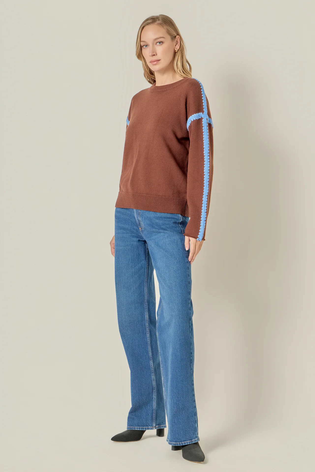 Stitch Detailed Crew Neck Knit - Image 23