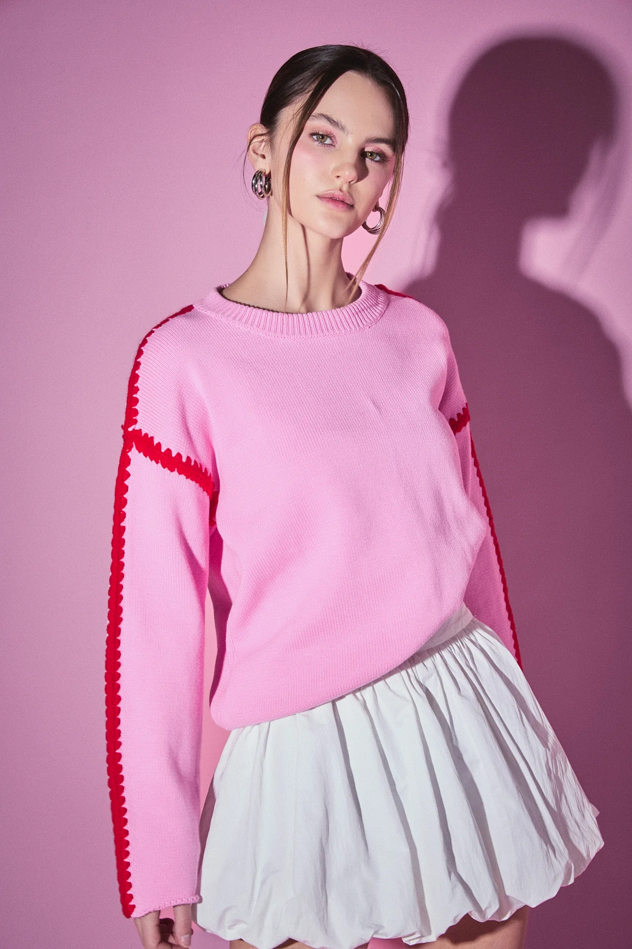 Stitch Detailed Crew Neck Knit - Image 30