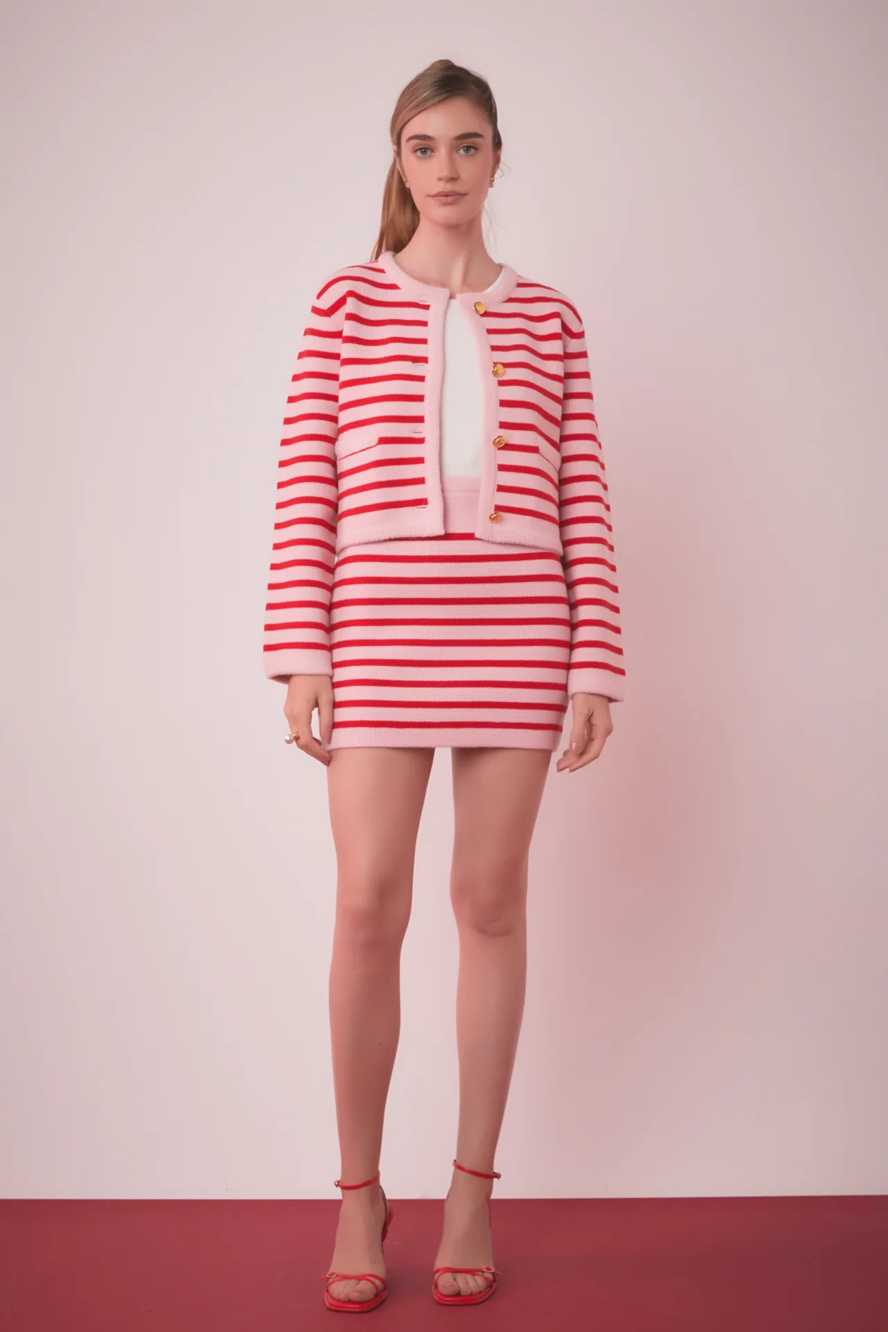 Knit Striped Mini Skirt - Image 5