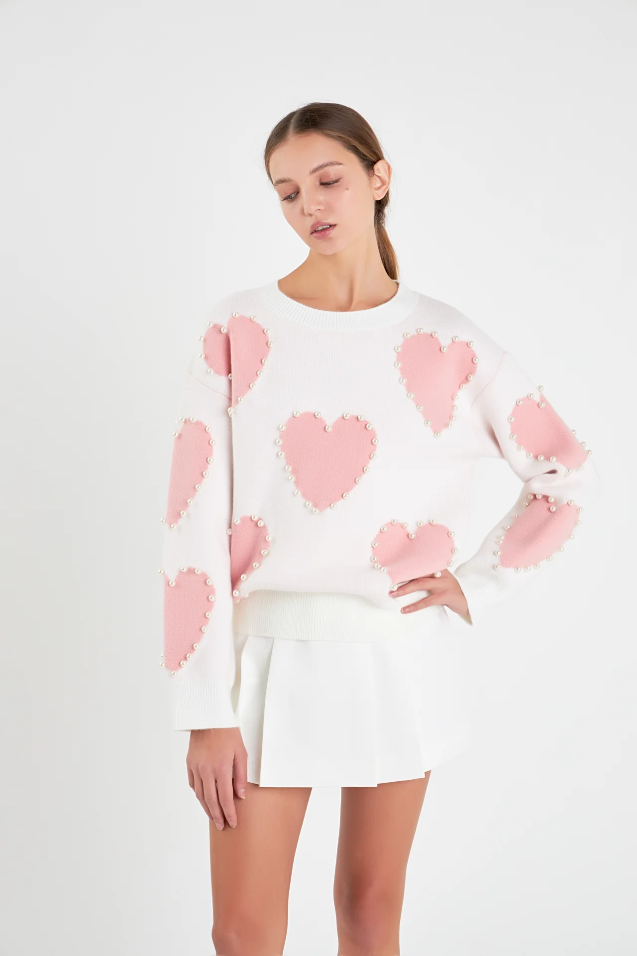 Long-Sleeve Heart Sweater - Image 15