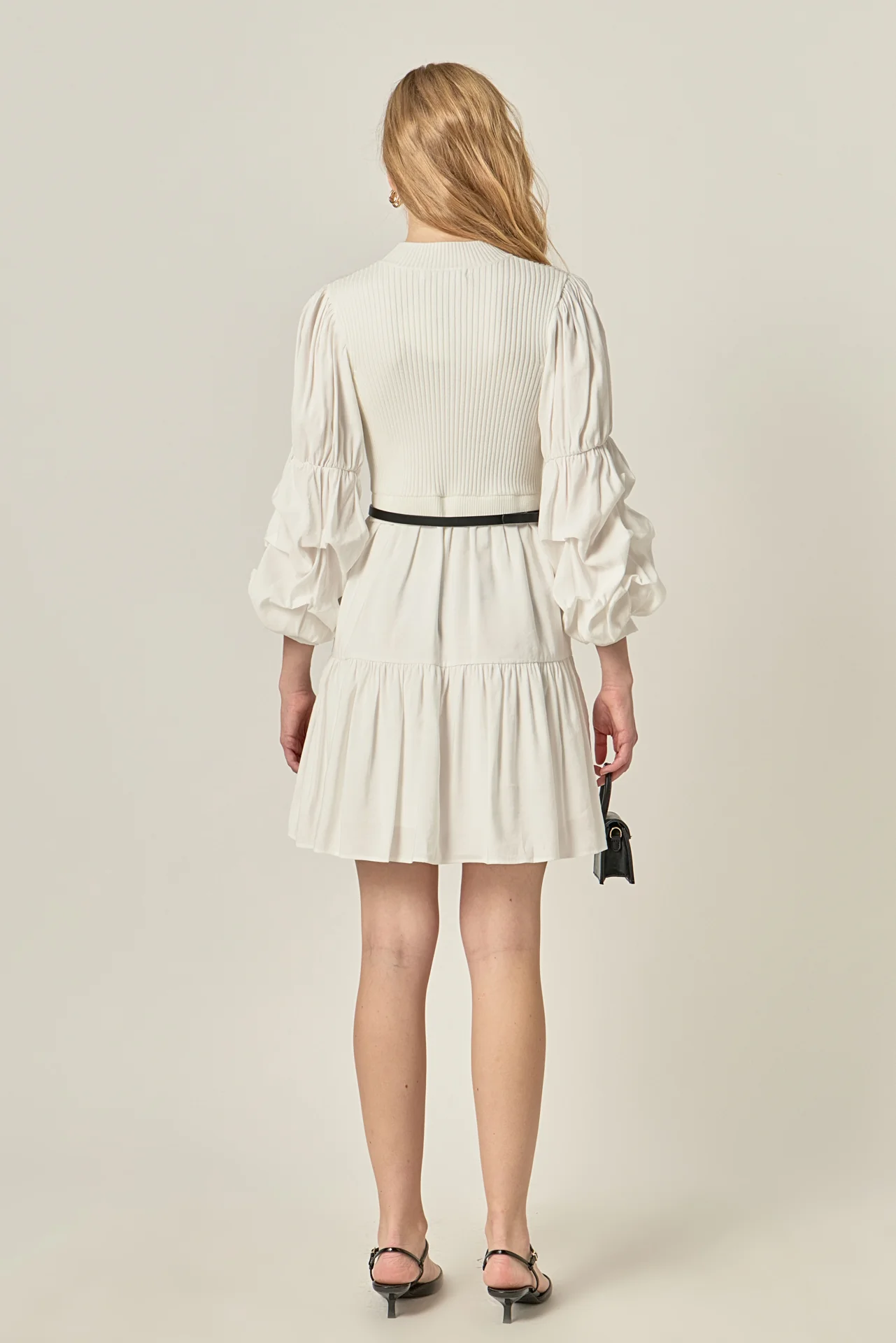 Mixed Media Mini Dress - Image 4