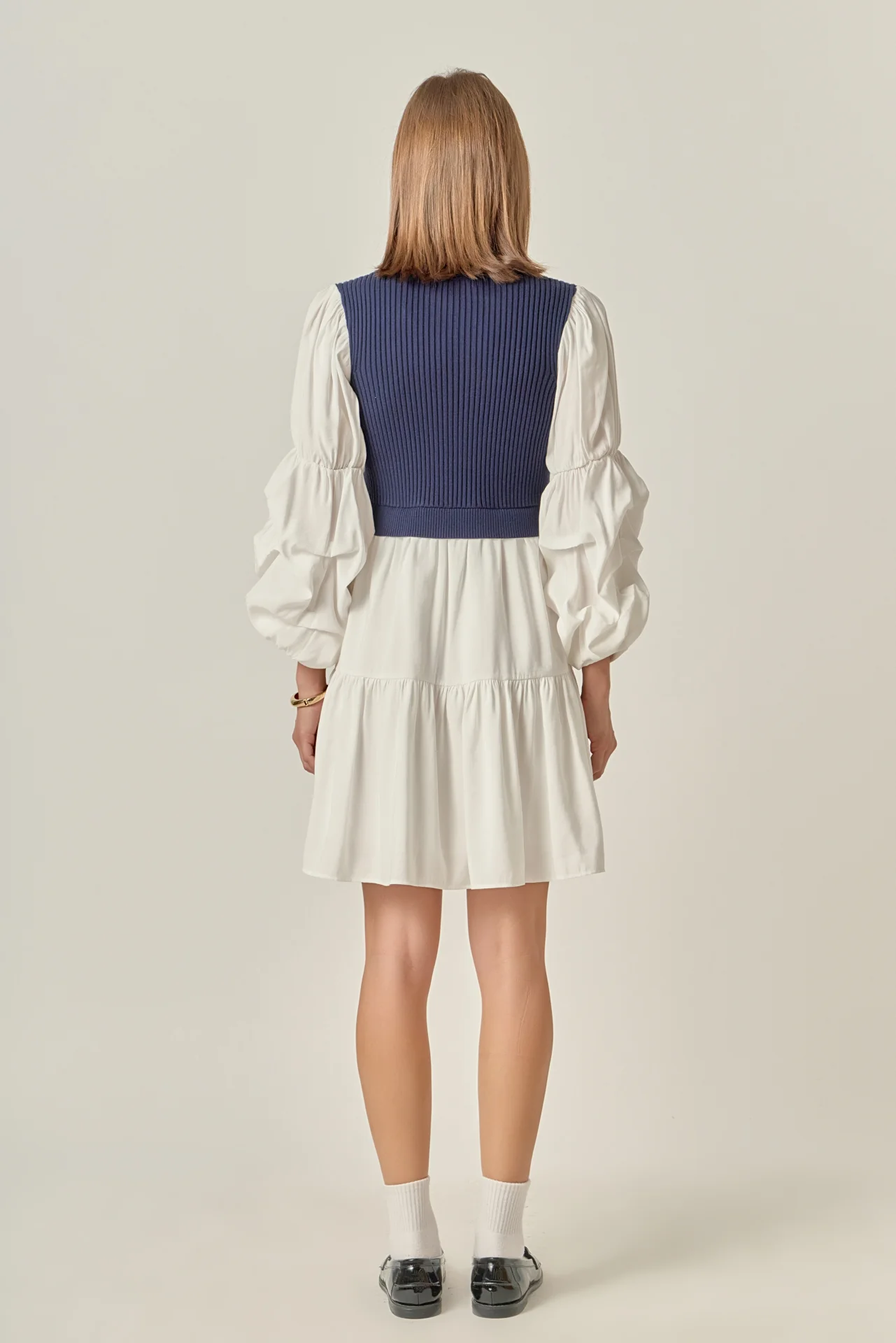 Mixed Media Mini Dress - Image 9