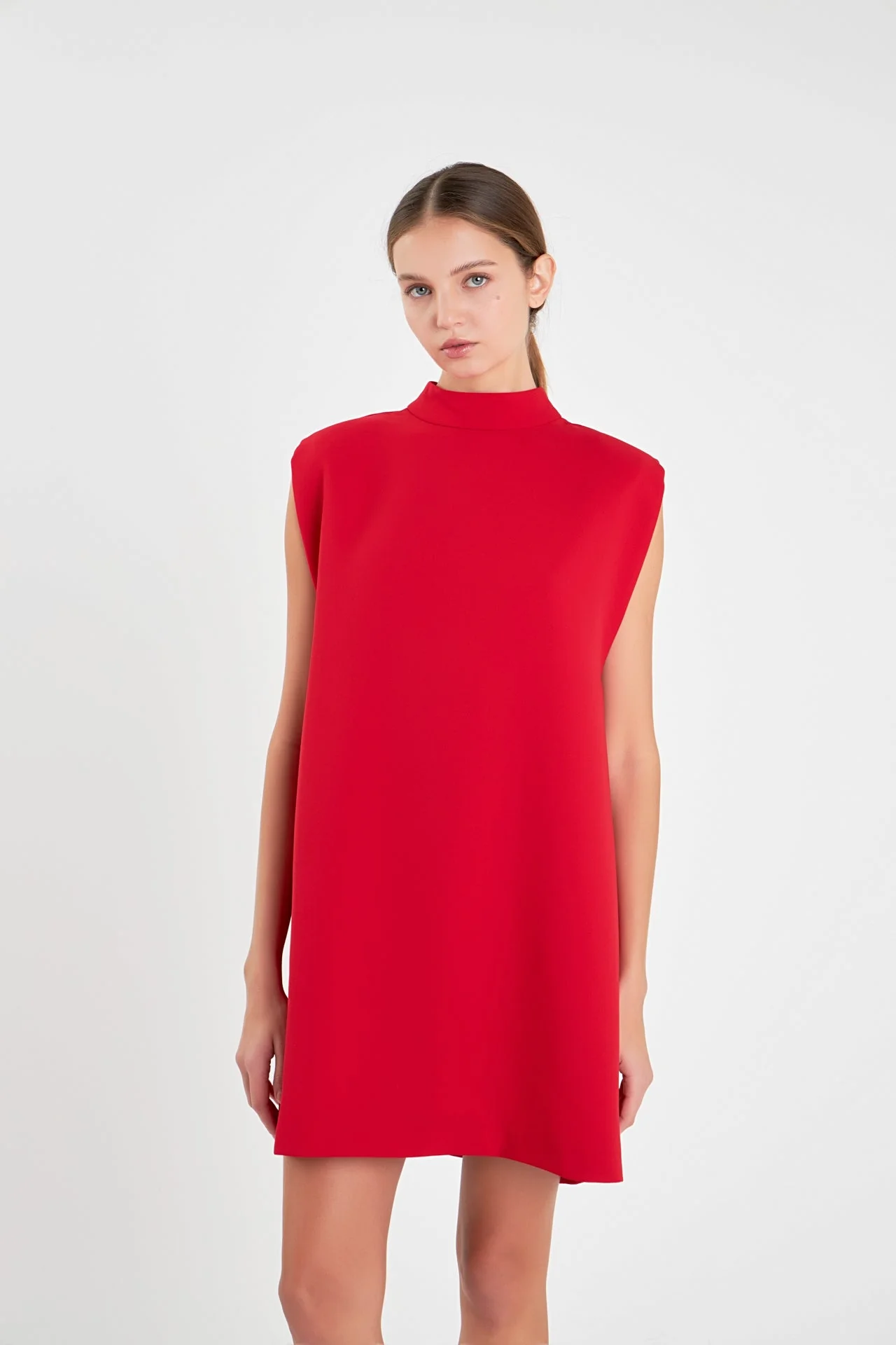 Mock Neck Sleeveless Shift Dress - Image 10