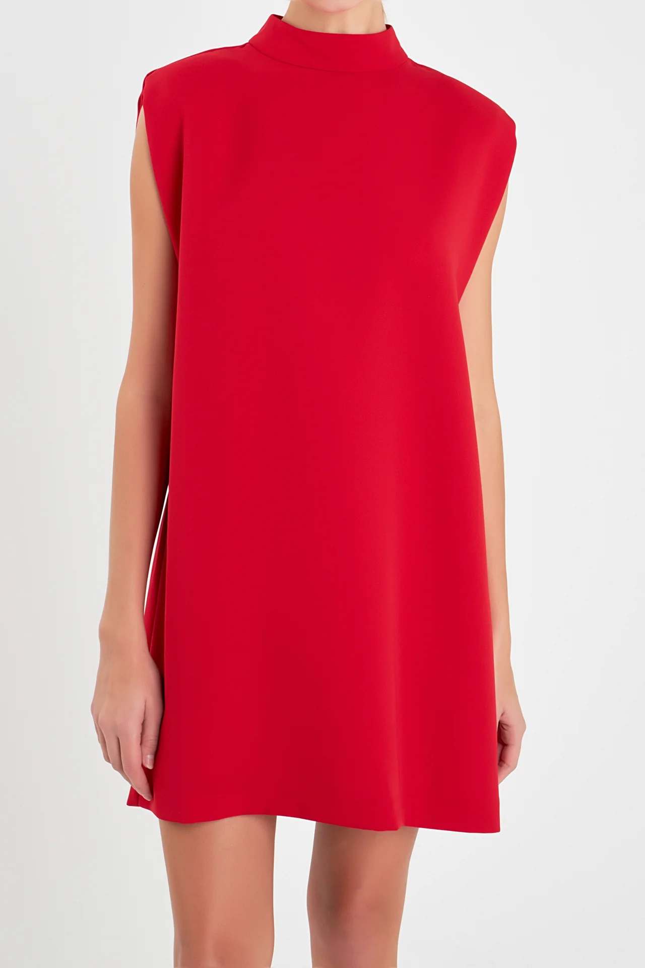 Mock Neck Sleeveless Shift Dress - Image 12