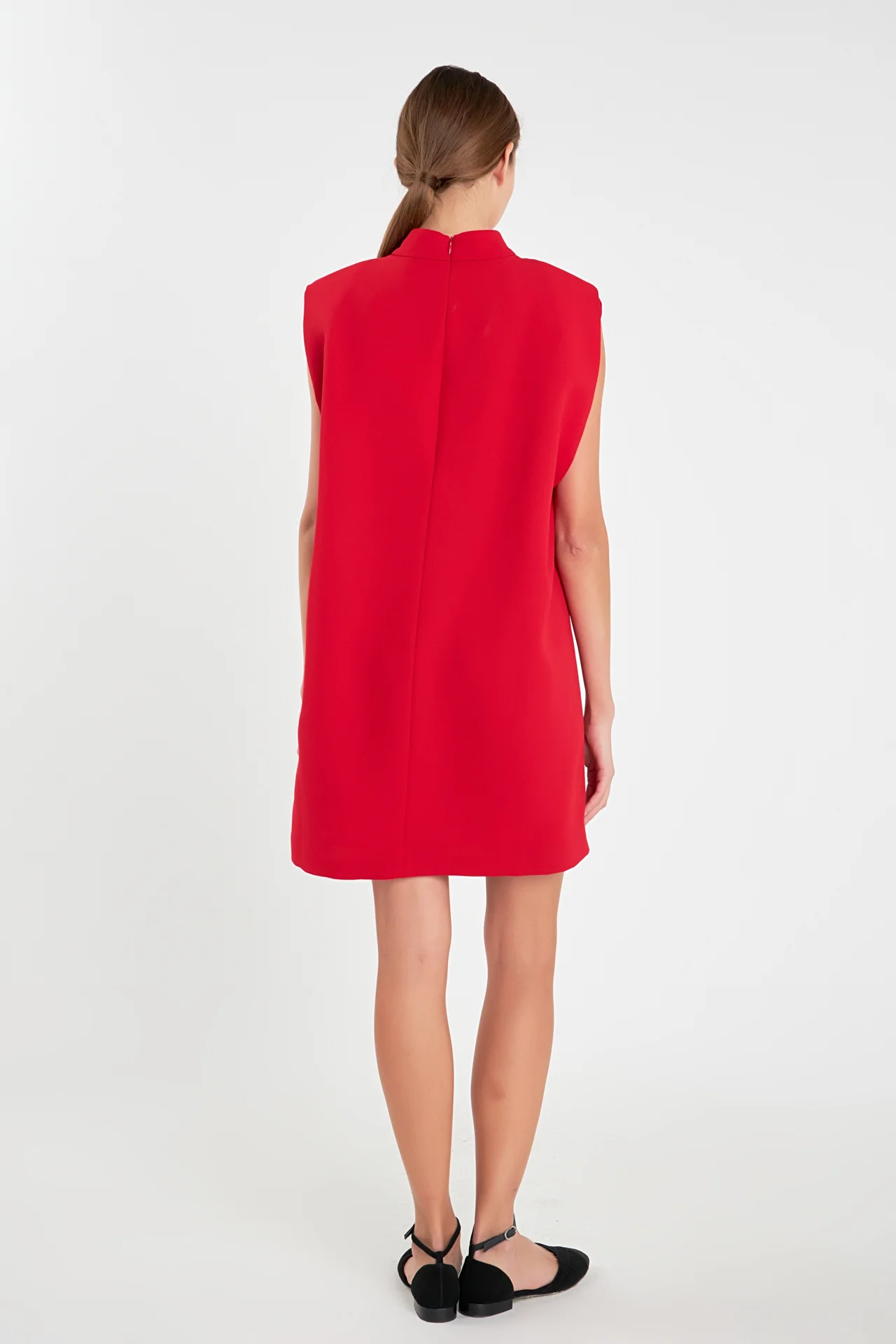 Mock Neck Sleeveless Shift Dress - Image 14