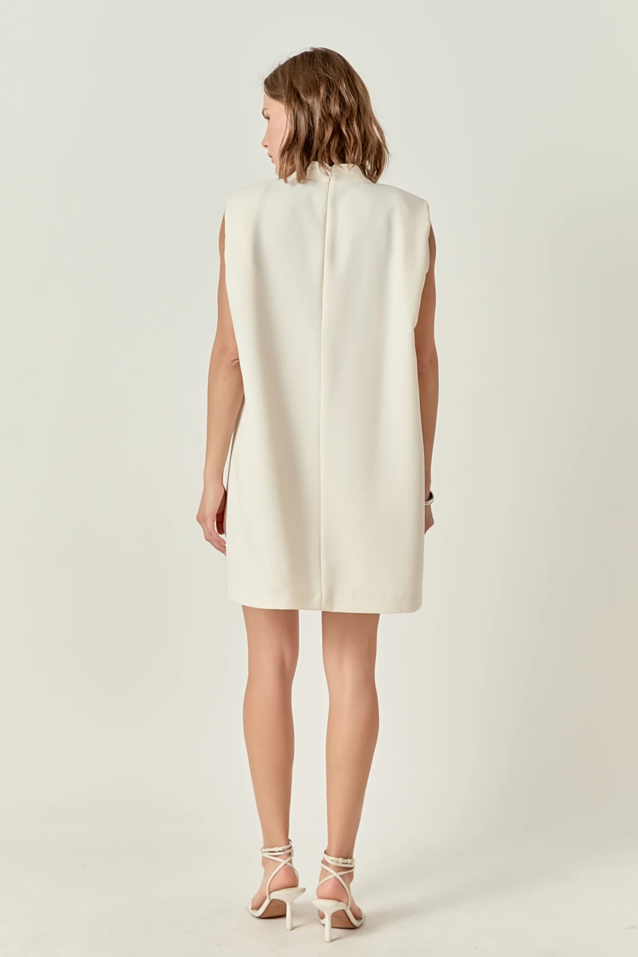 Mock Neck Sleeveless Shift Dress - Image 4