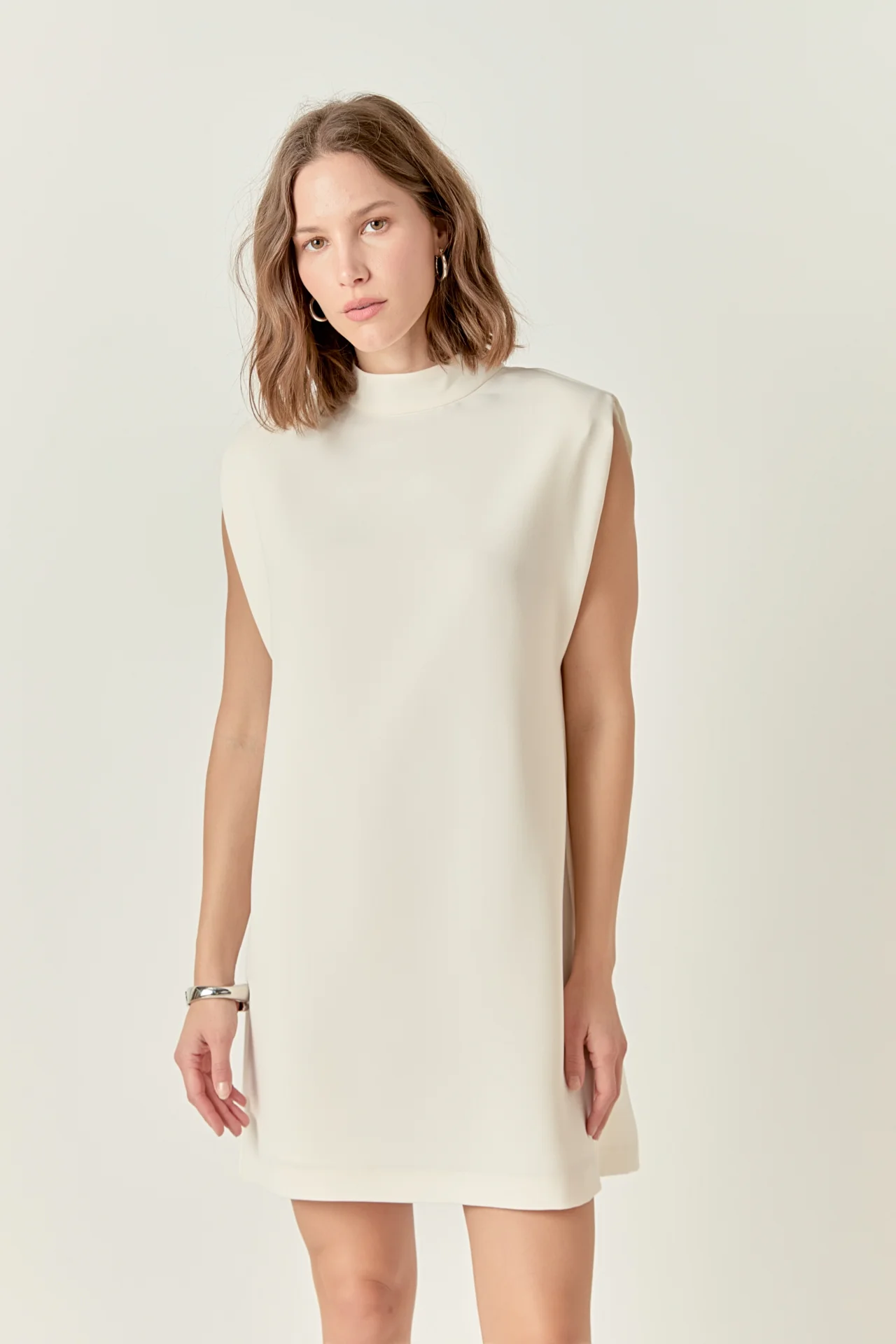 Mock Neck Sleeveless Shift Dress - Image 5