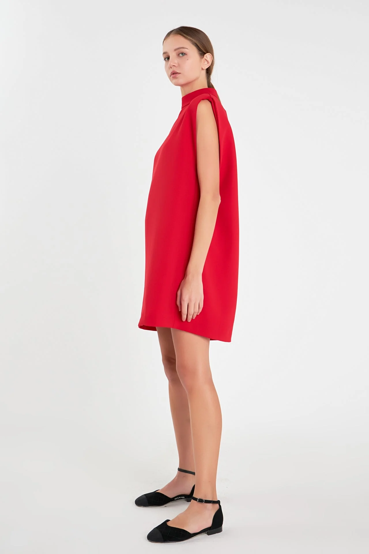Mock Neck Sleeveless Shift Dress - Image 8