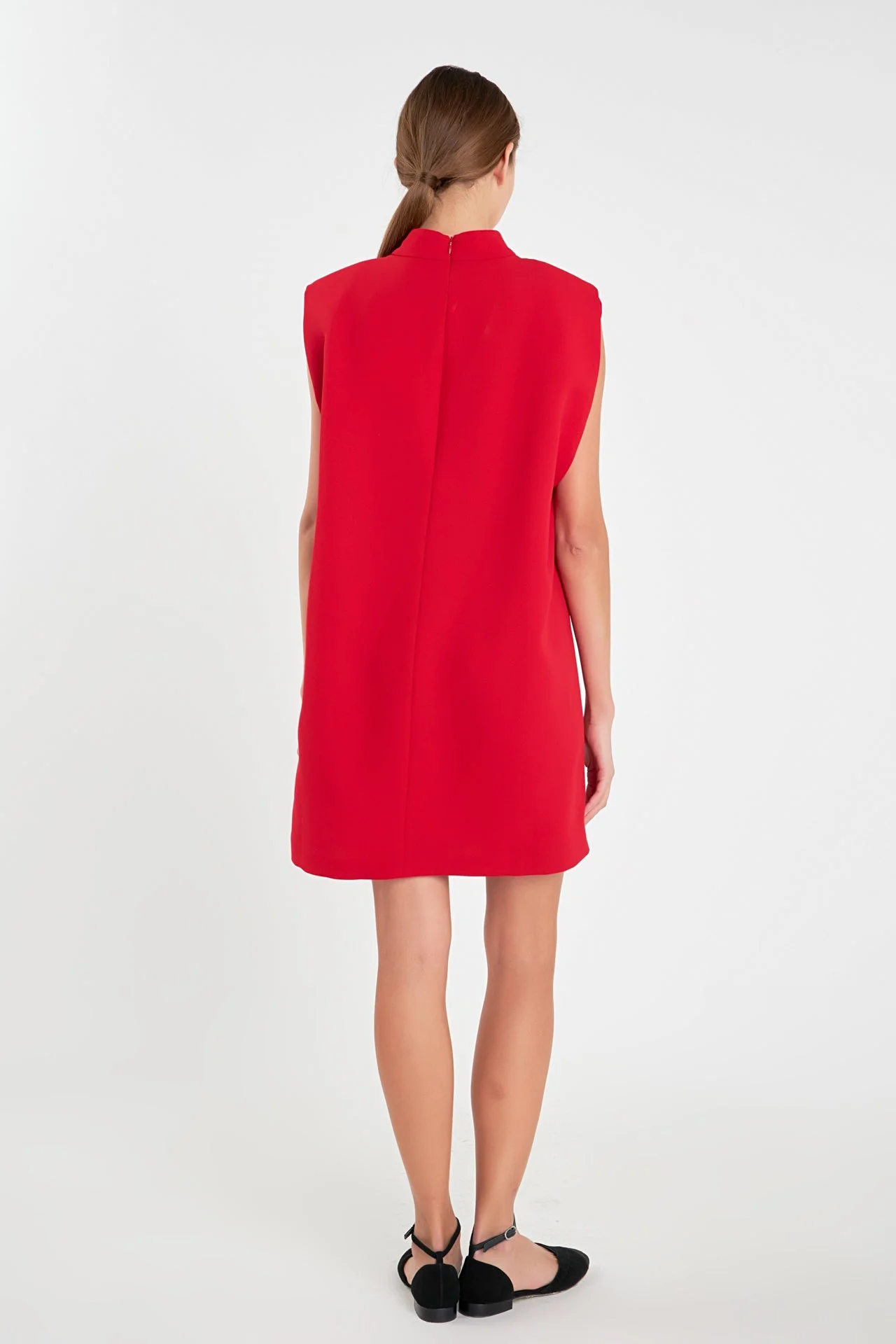 Mock Neck Sleeveless Shift Dress - Image 9