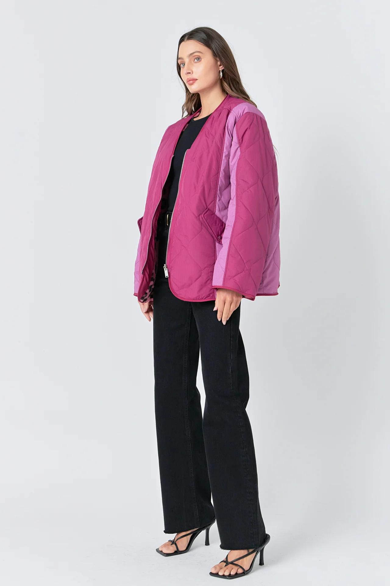 Oversized Quilted Jacket - Image 3