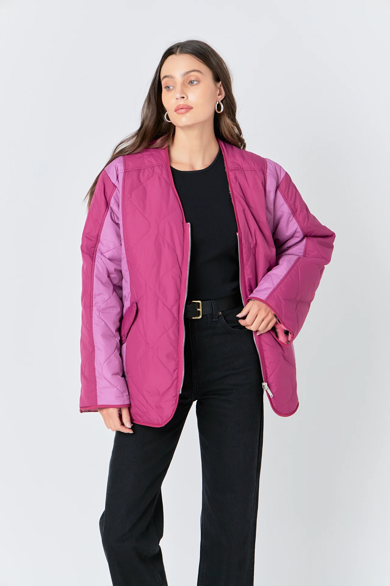Oversized Quilted Jacket - Image 5