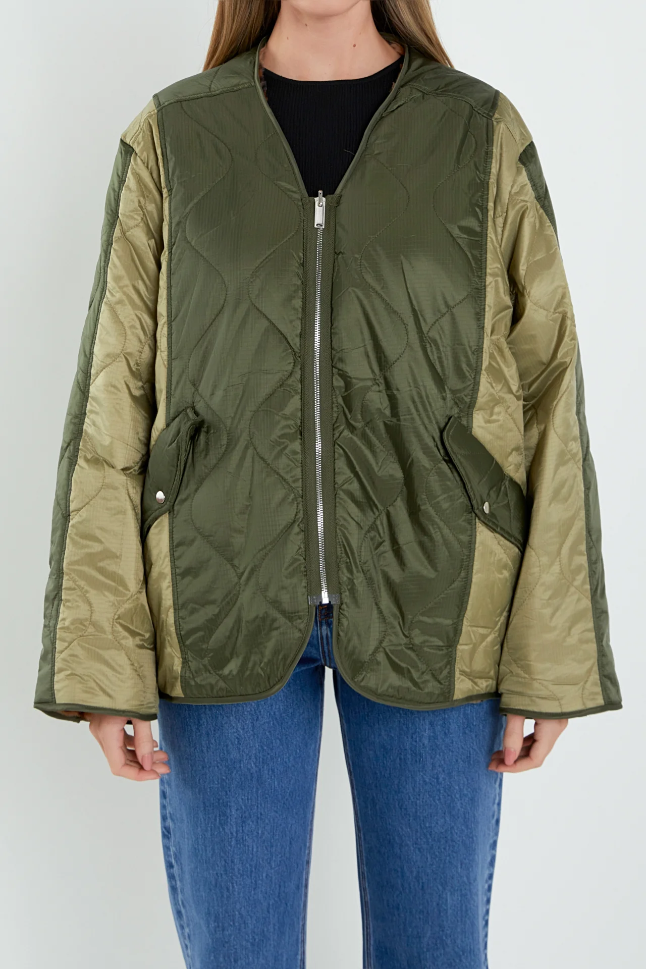 Oversized Quilted Jacket - Image 7