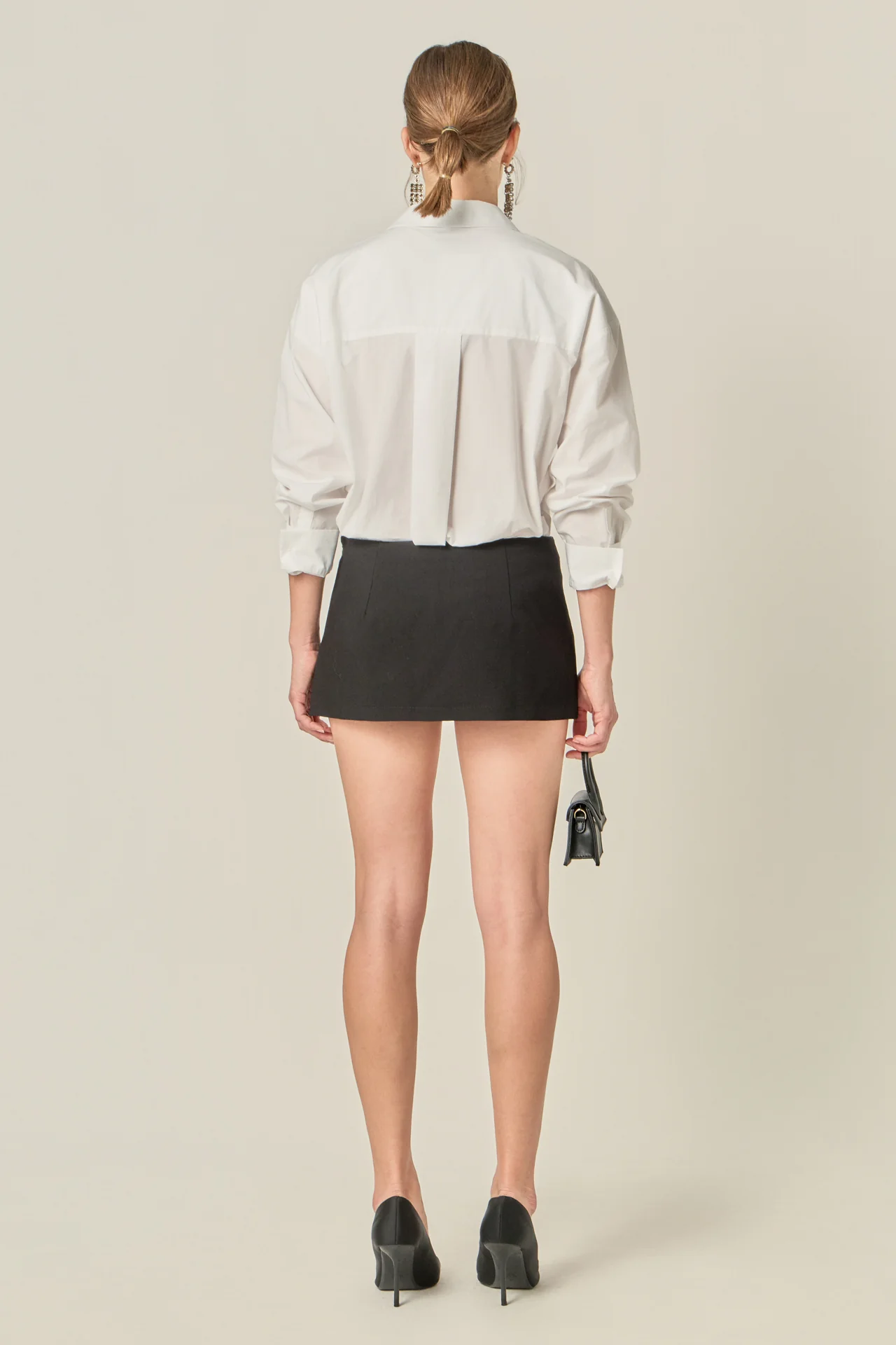 Crystal Button Oversized Shirt - Image 3