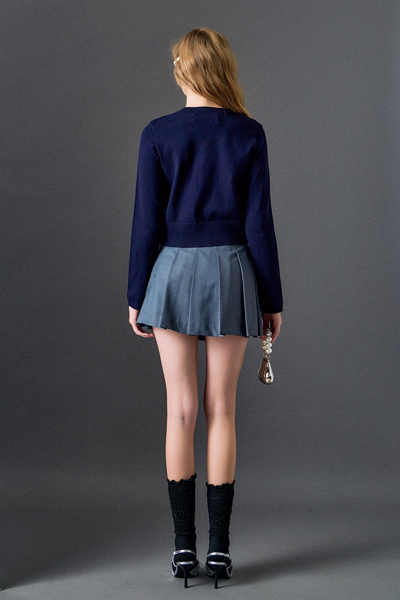 Pearl and Rhinestone Accent Cardigan - Image 5