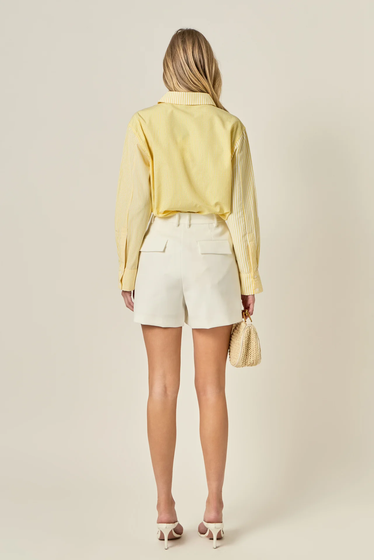 Pleated High Waisted Shorts - Image 4